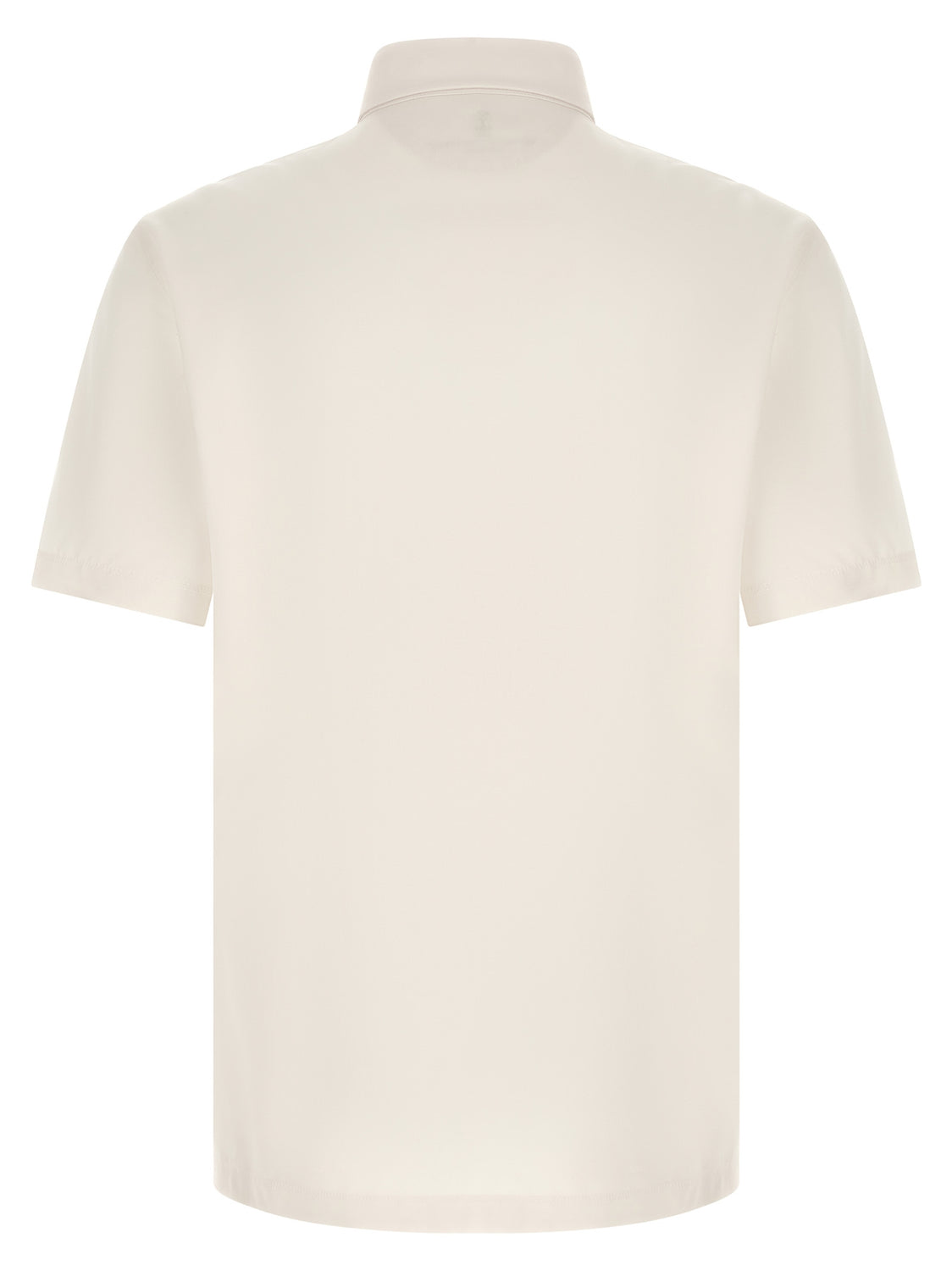 White Virgin Wool Polo Shirt