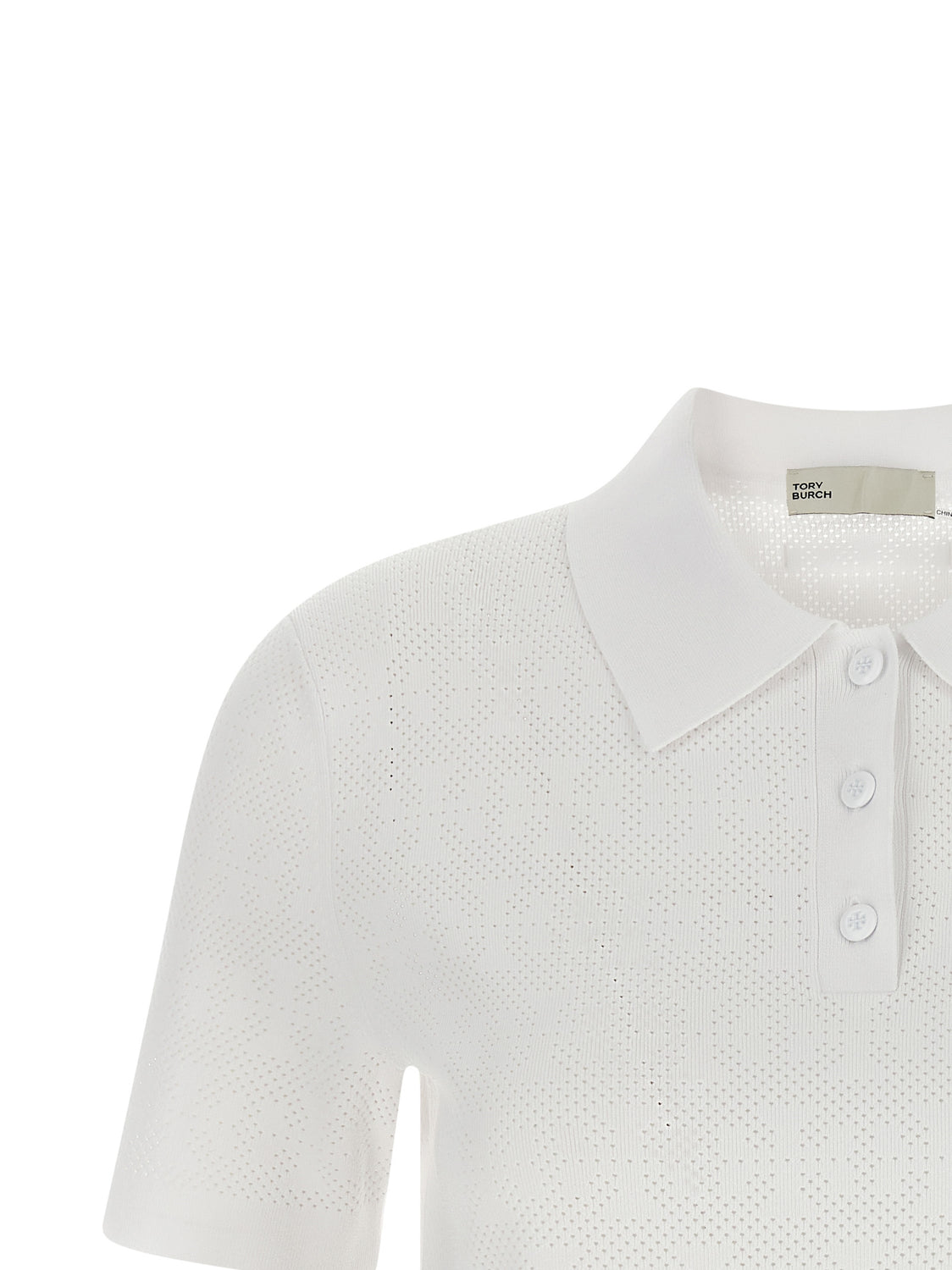 White Viscose Polo Shirt