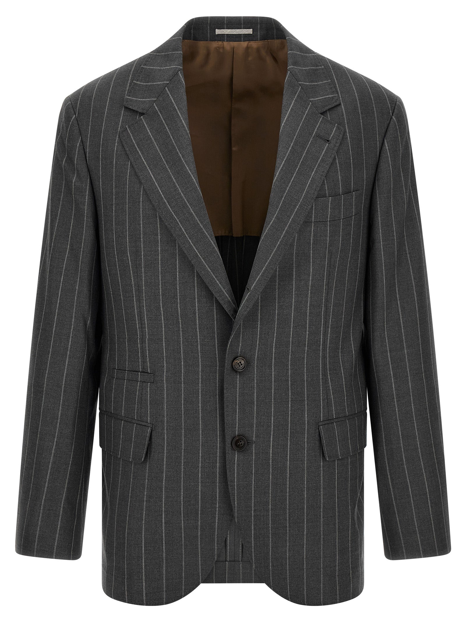 Gray Virgin Wool Blazer