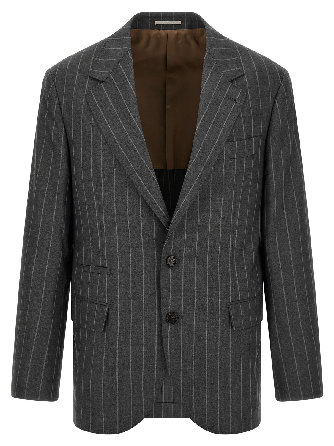 Gray Virgin Wool Blazer