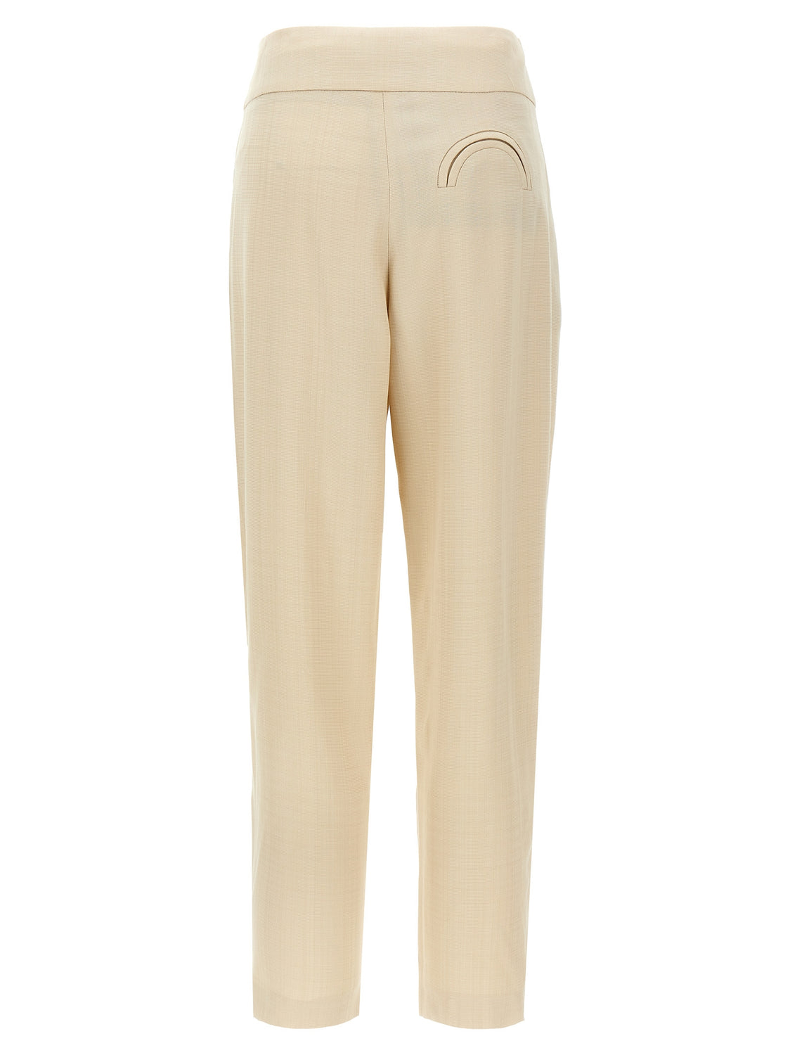 Beige Viscose Dress Pants