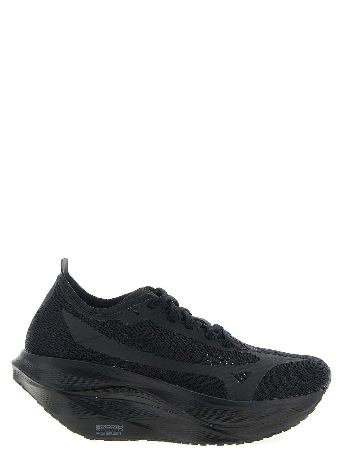 Black Synthetic Athletic Sneakers