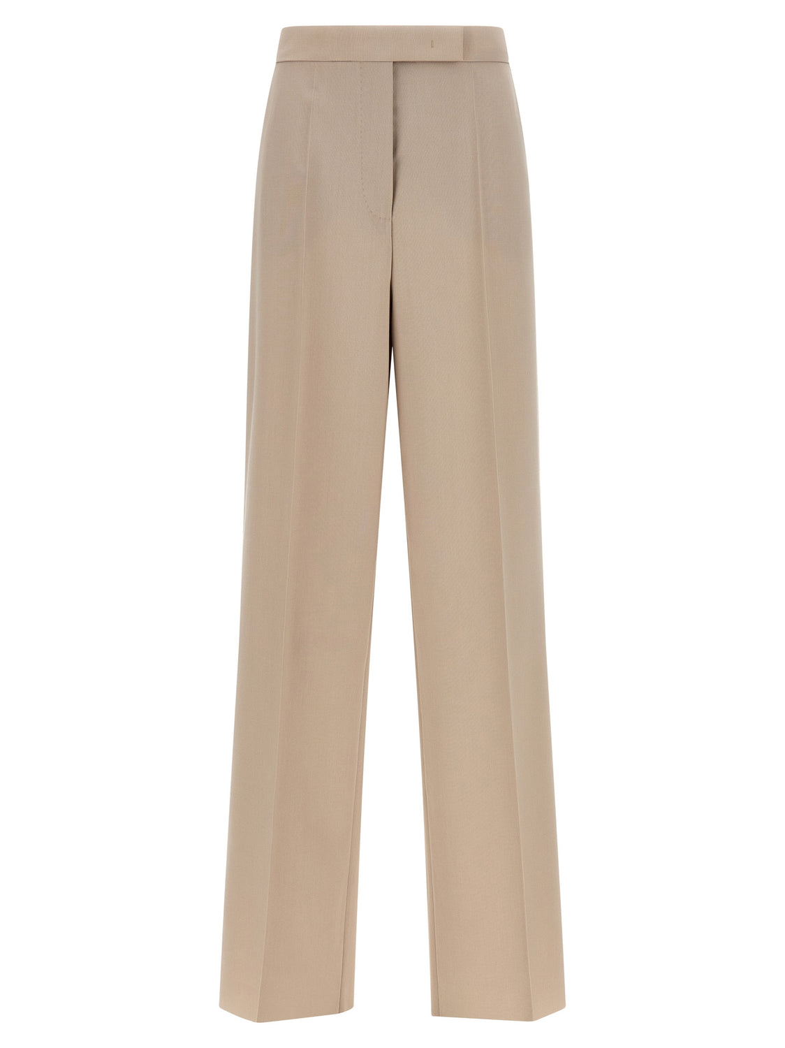 Beige Virgin Wool Dress Pants