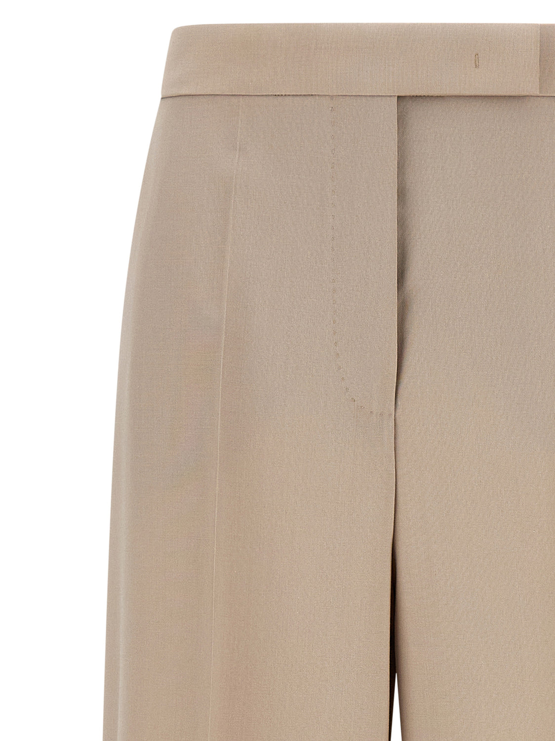 Beige Virgin Wool Dress Pants