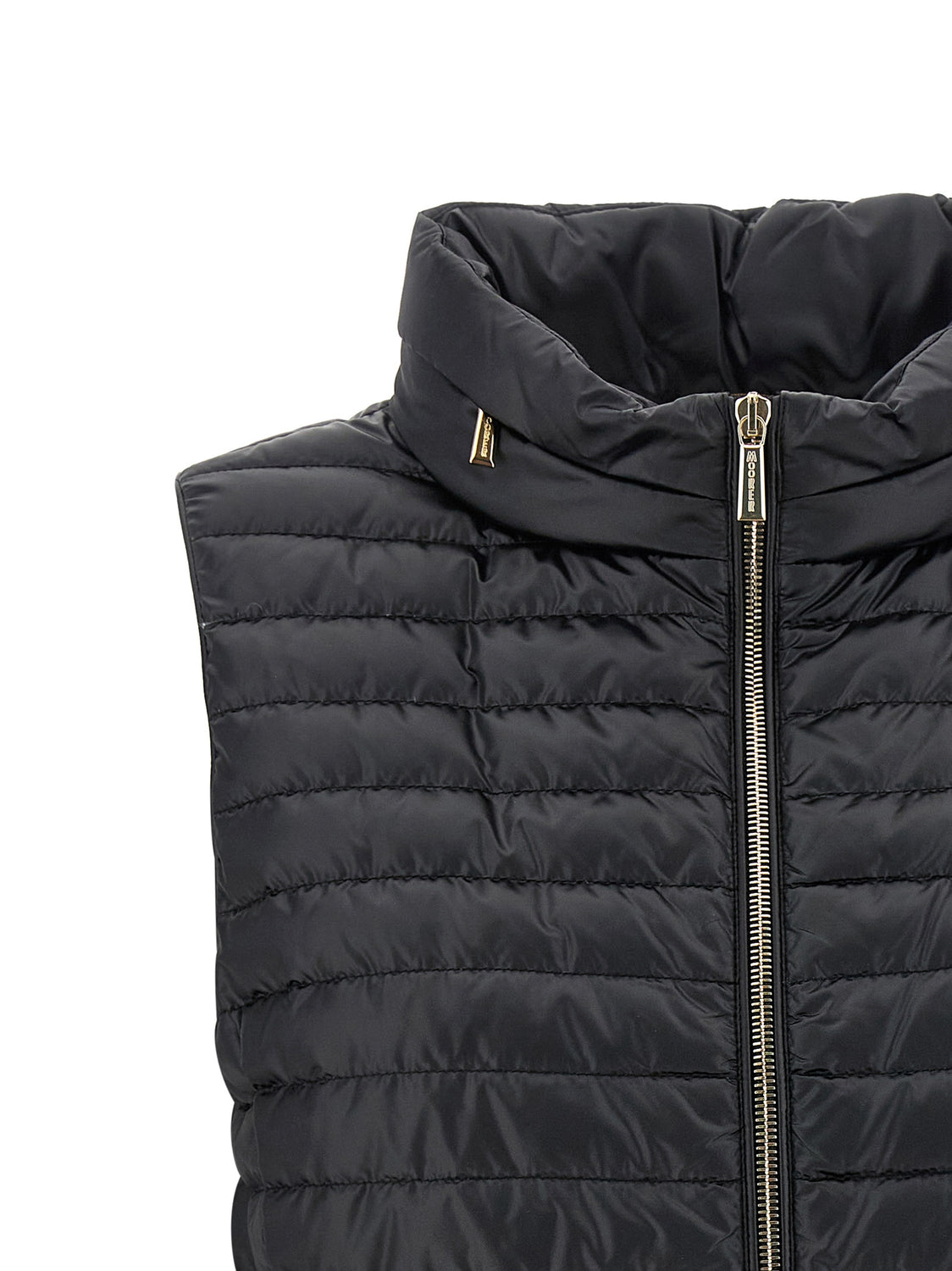 Black Polyester Sleeveless Jacket