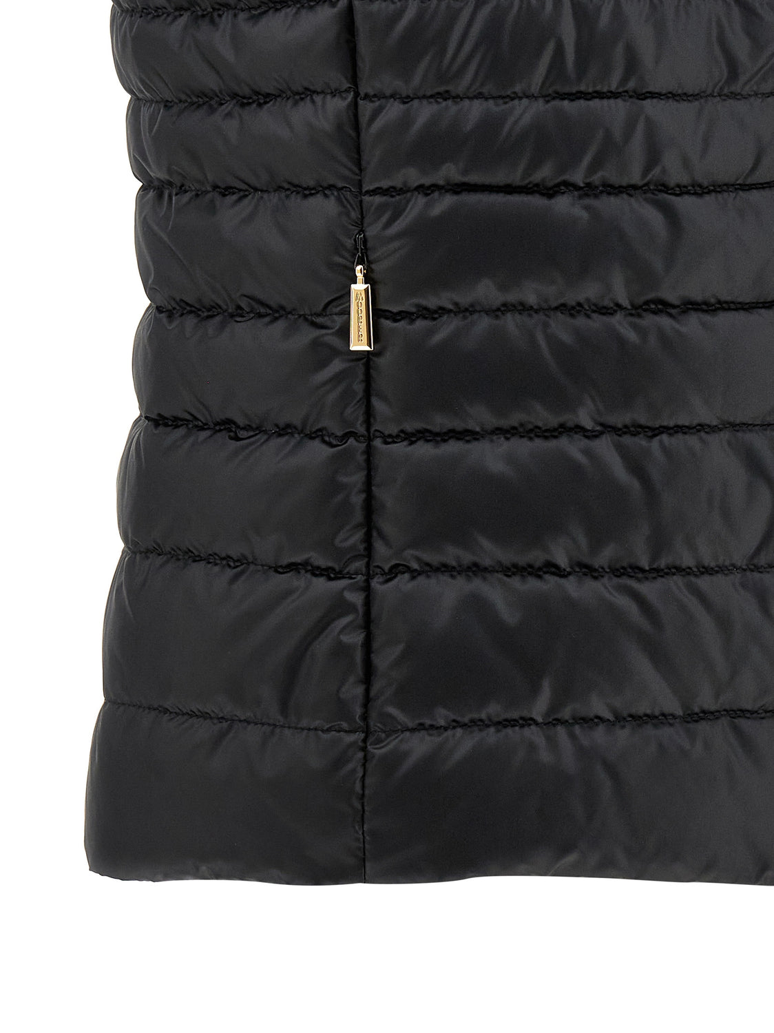 Black Polyester Sleeveless Jacket