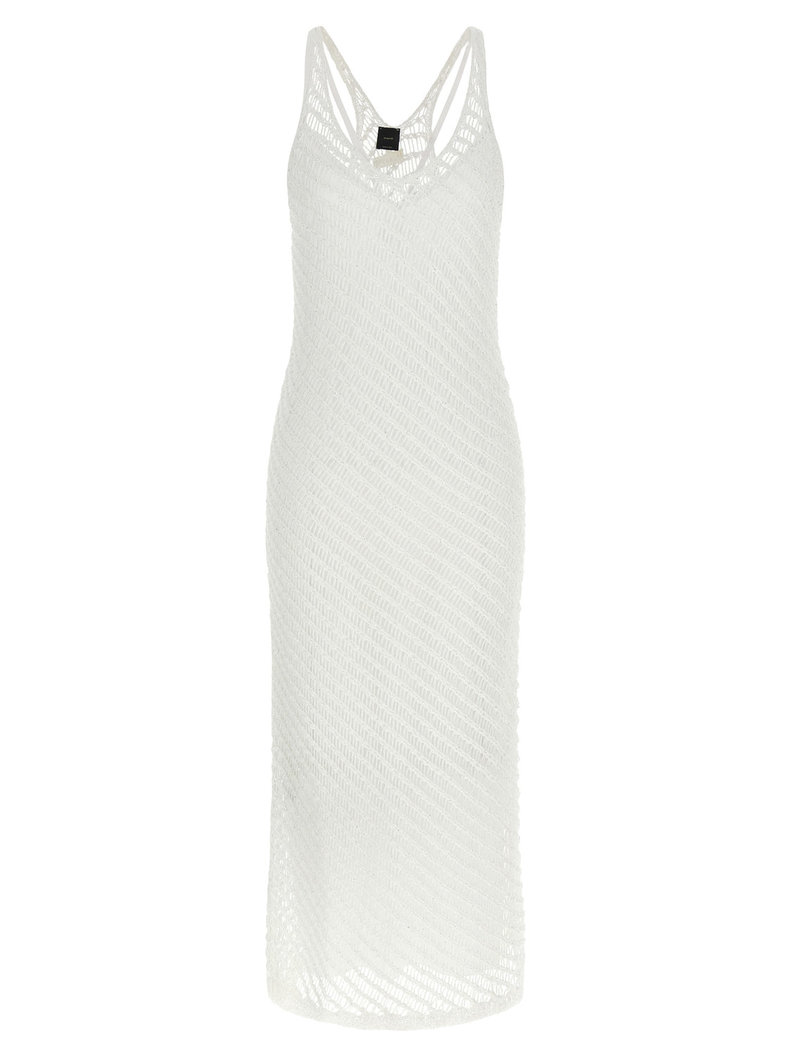 White Polyester Long Dress