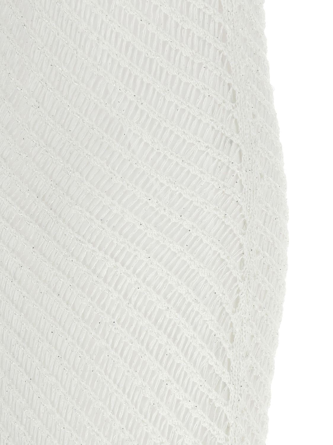 White Polyester Long Dress