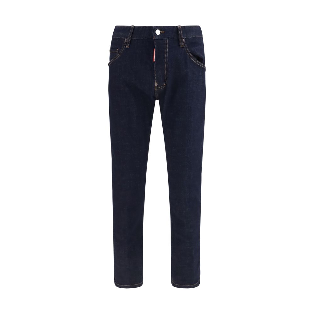 Blue Cotton Slim Fit Jeans