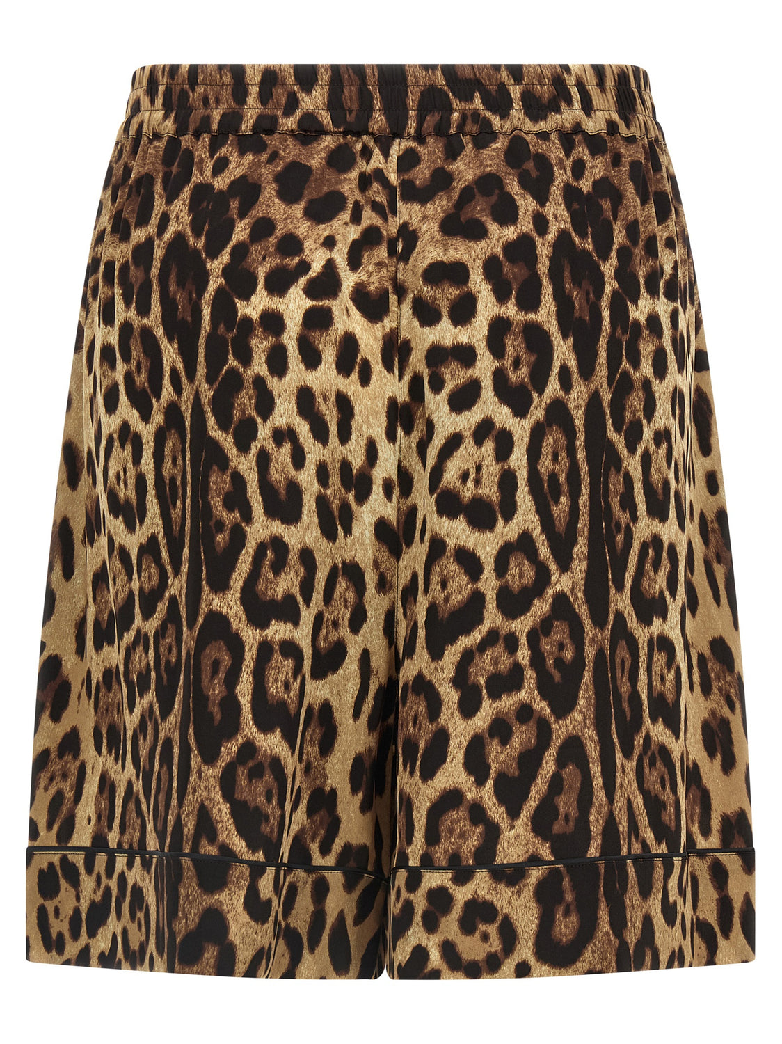 Brown Silk Bermuda Shorts