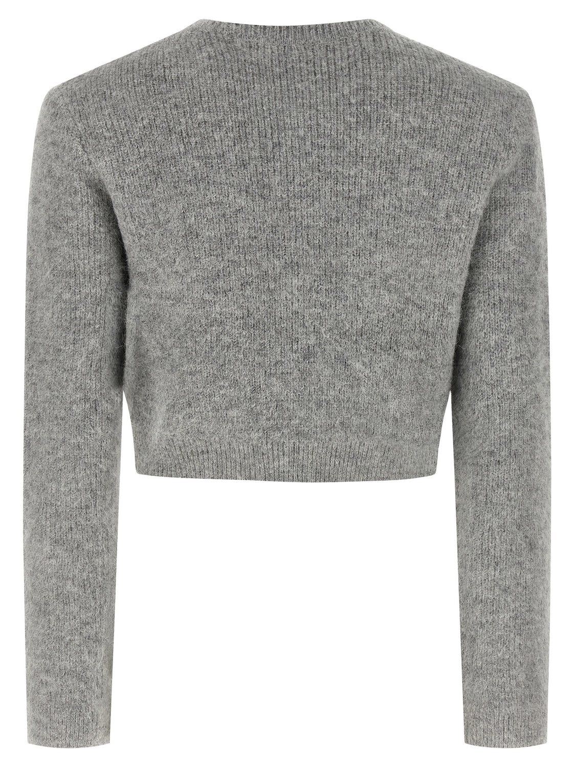 Gray Polyester Cardigan