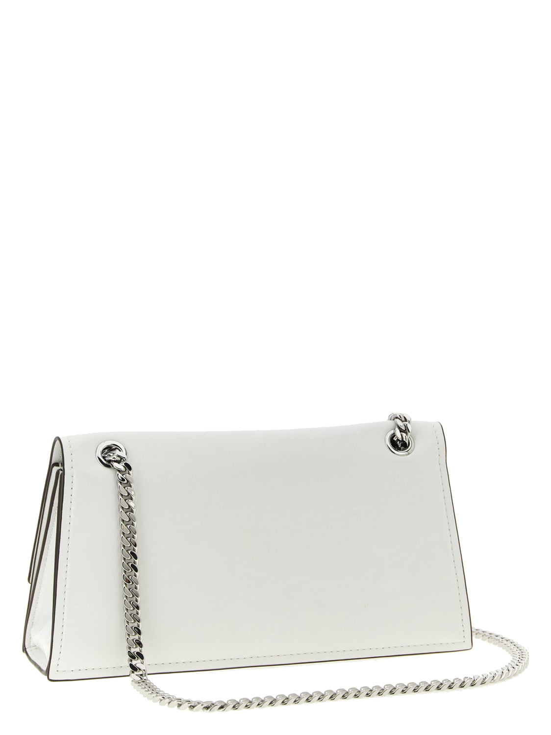 White Lamb Leather Shoulder Bag