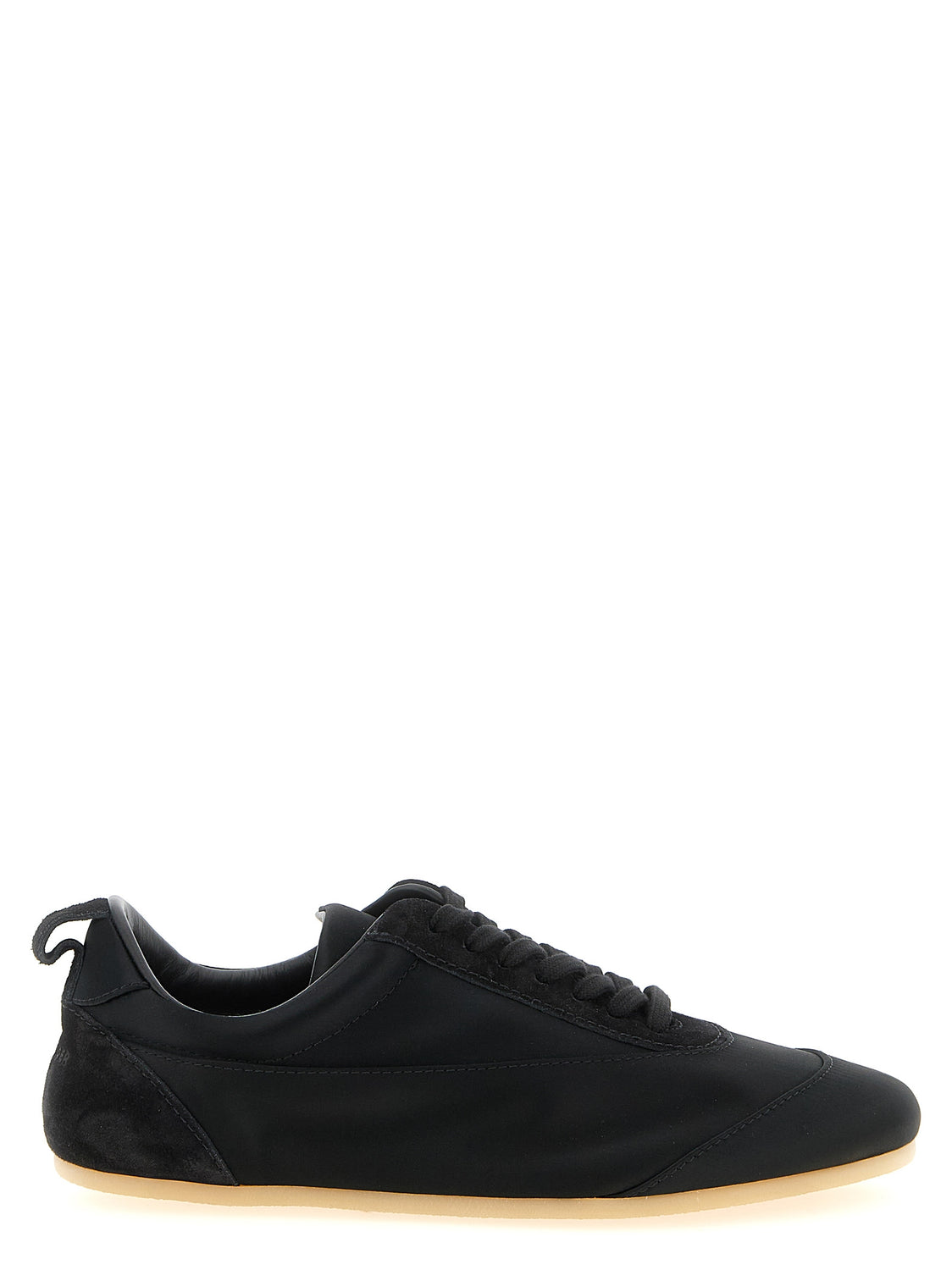 Black Cotton Low Top Sneakers