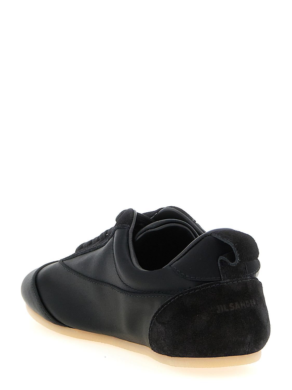 Black Cotton Low Top Sneakers