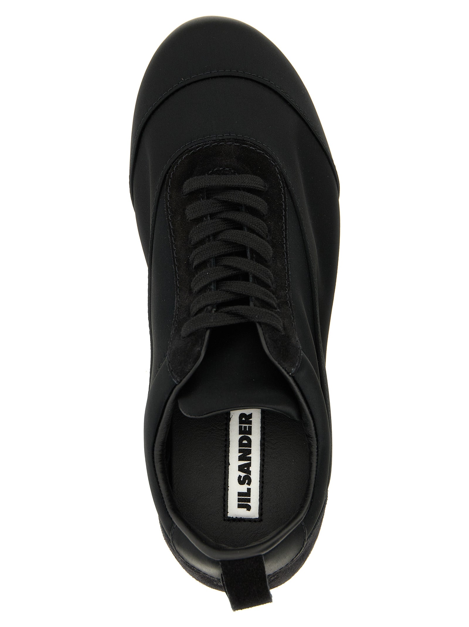 Black Cotton Low Top Sneakers