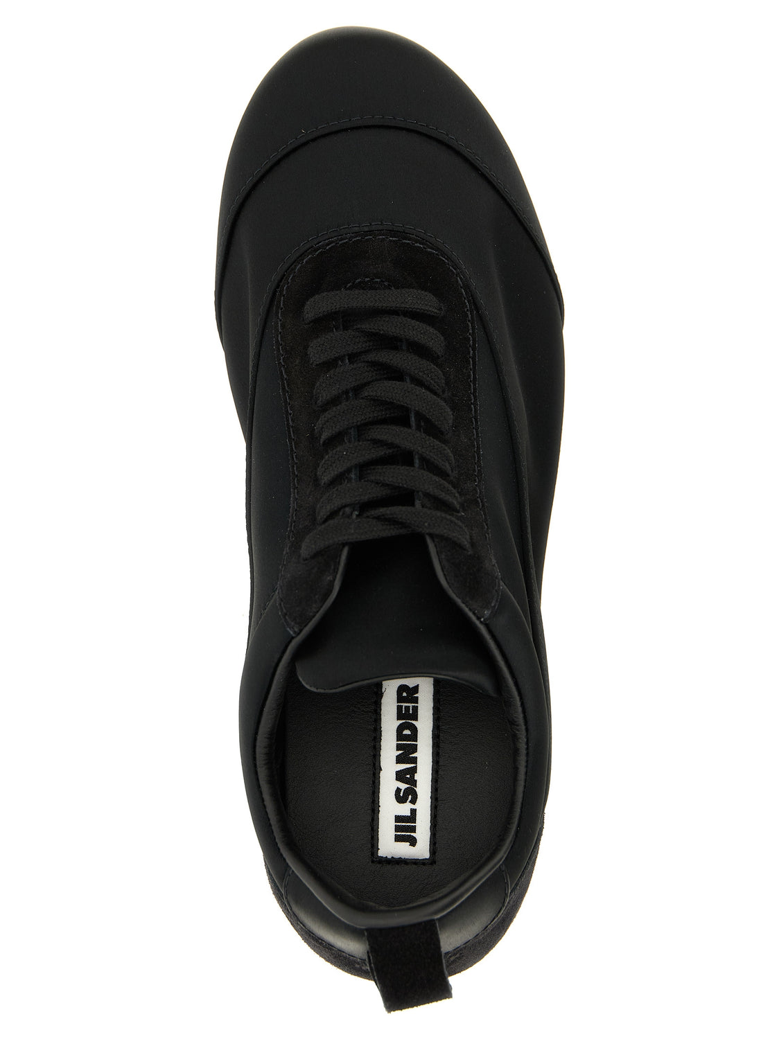 Black Cotton Low Top Sneakers