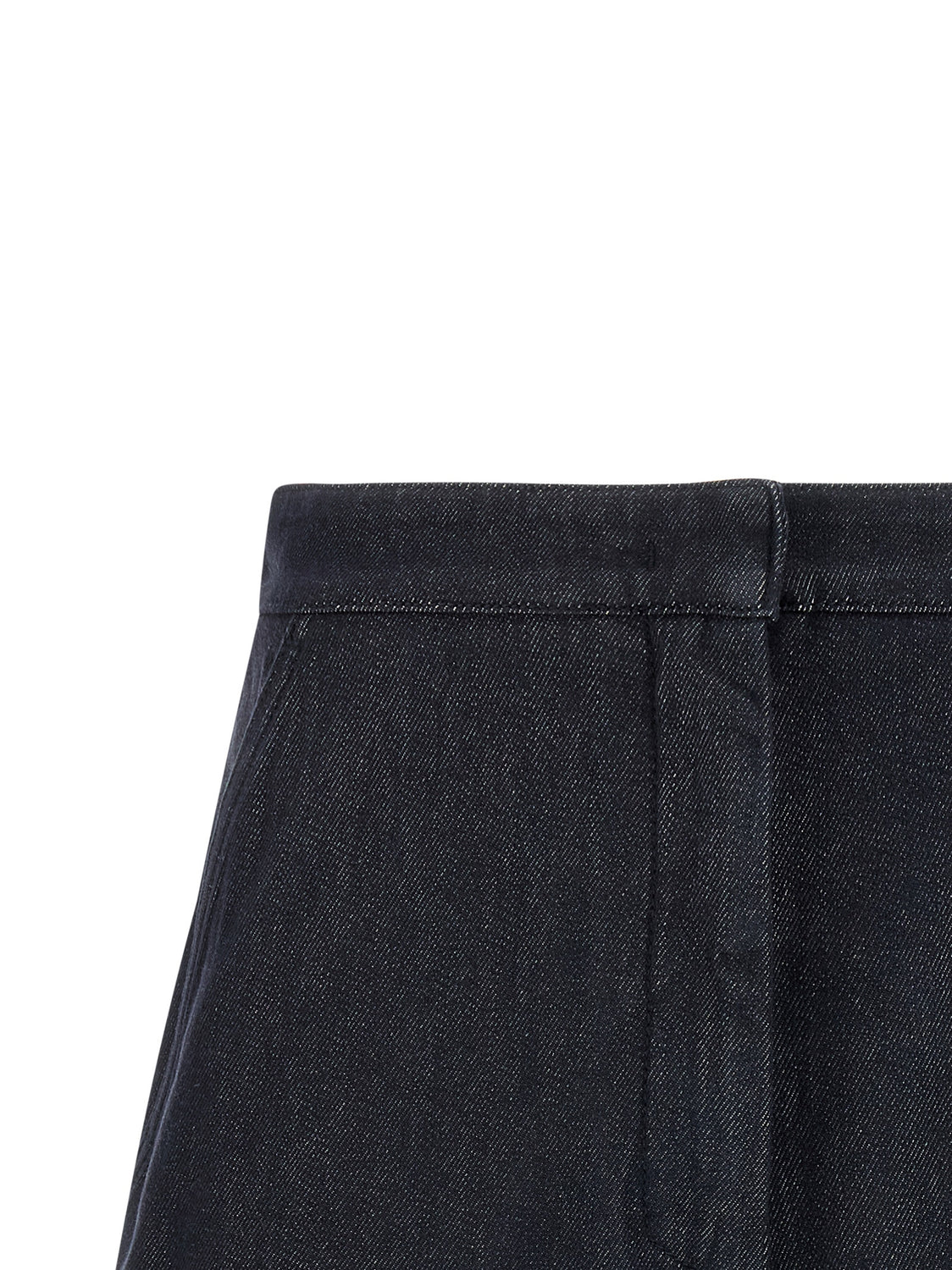 Blue Cotton Bermuda Shorts