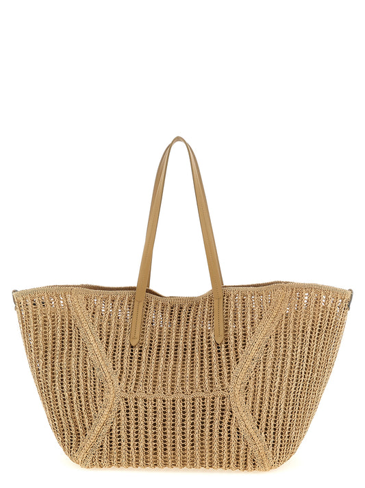 Beige Polyamide Shoulder Bag