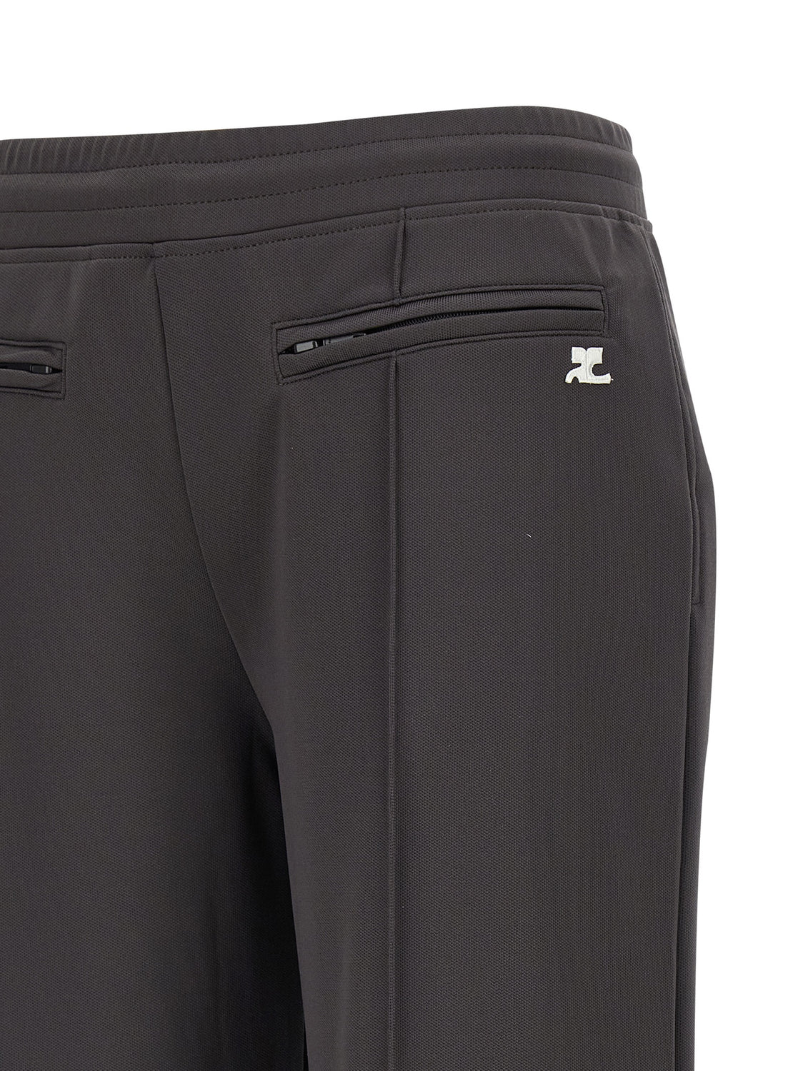 Gray Polyester Joggers (Workout Pants)