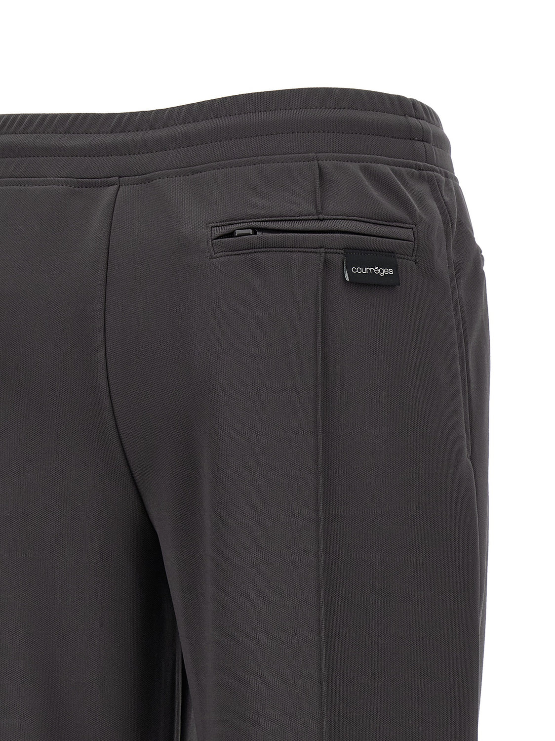 Gray Polyester Joggers (Workout Pants)