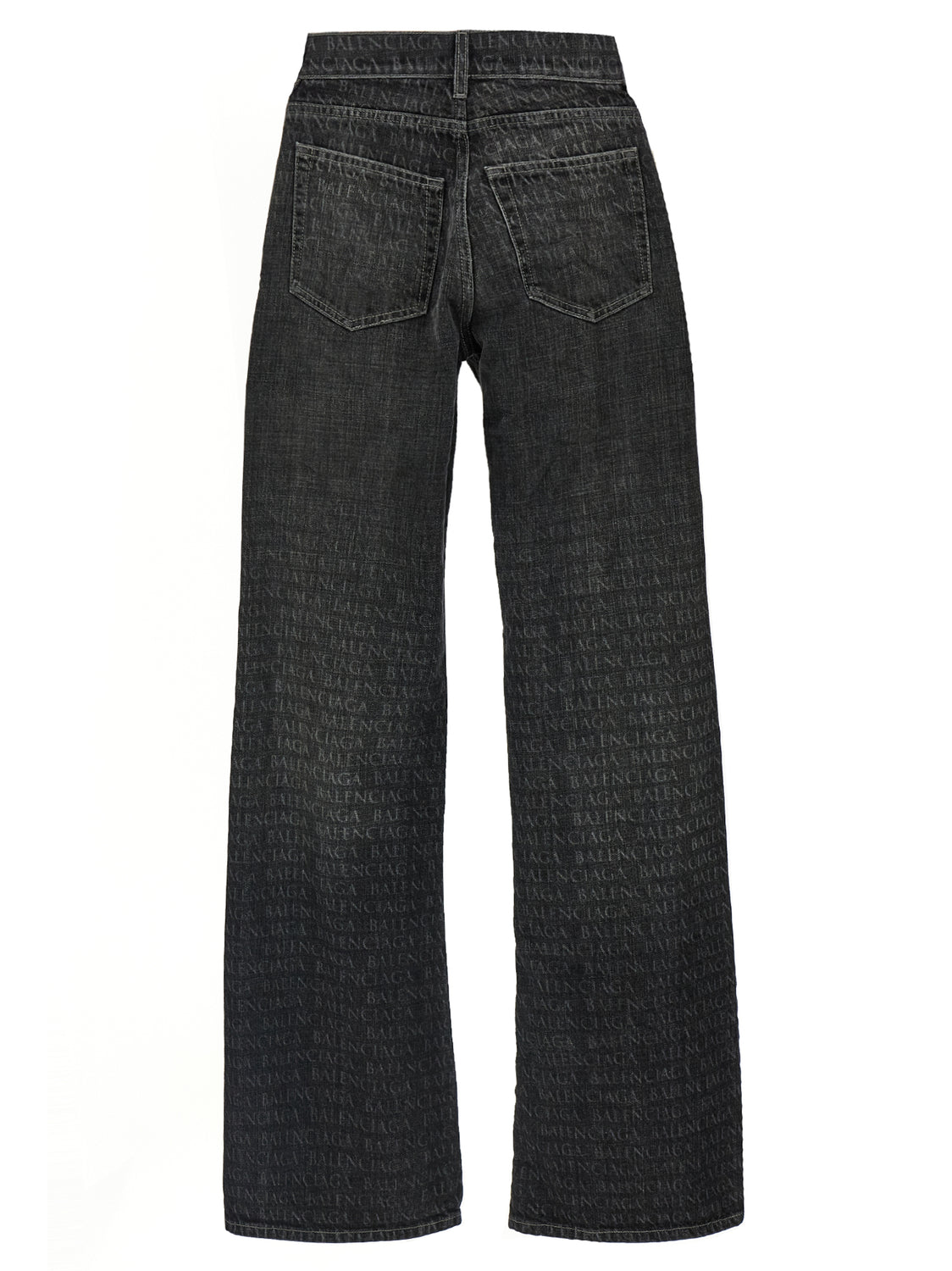 Black Cotton Flared Jeans