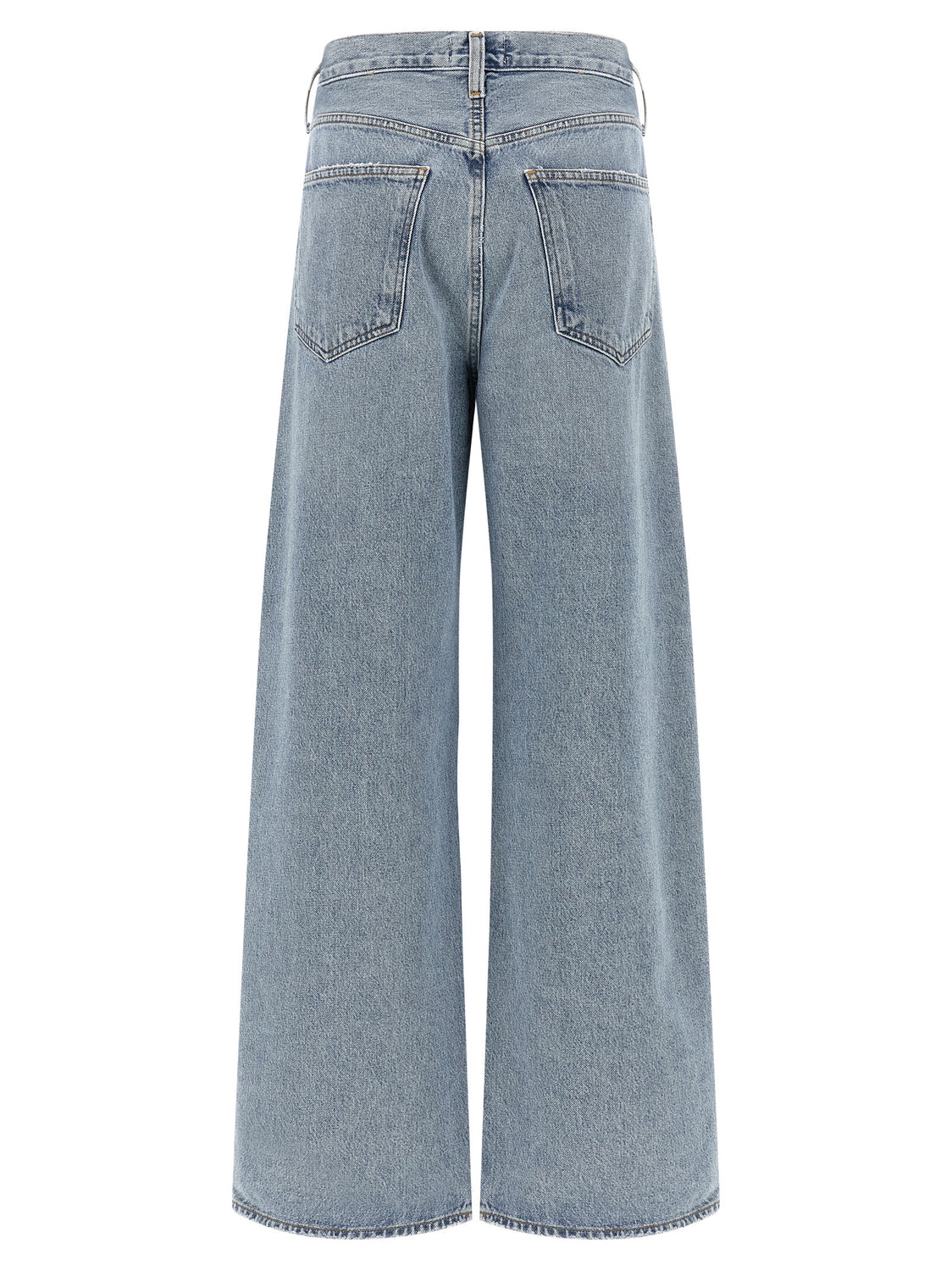 Blue Cotton Tapered Jeans