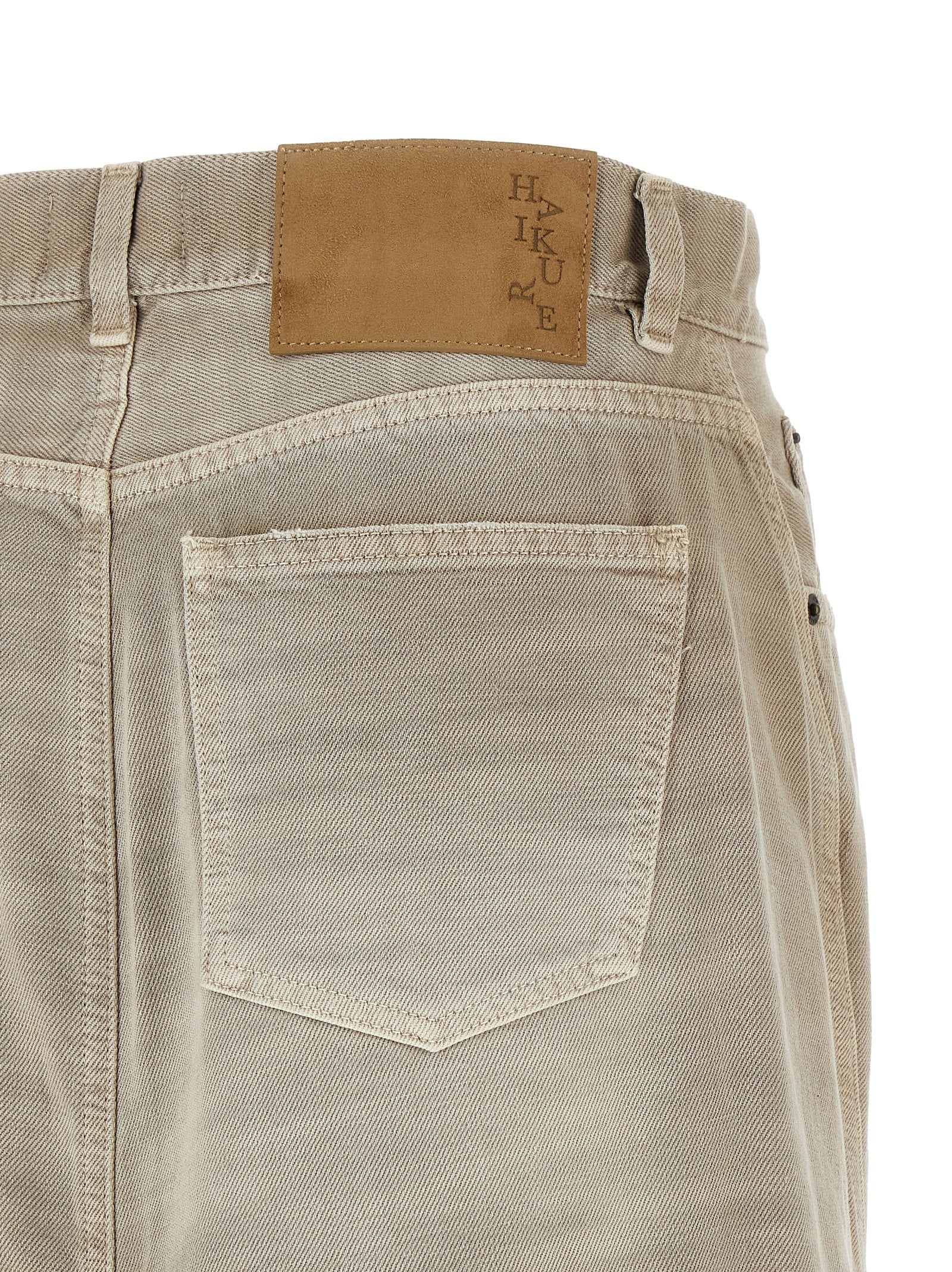 Gray Cotton Midi Skirt