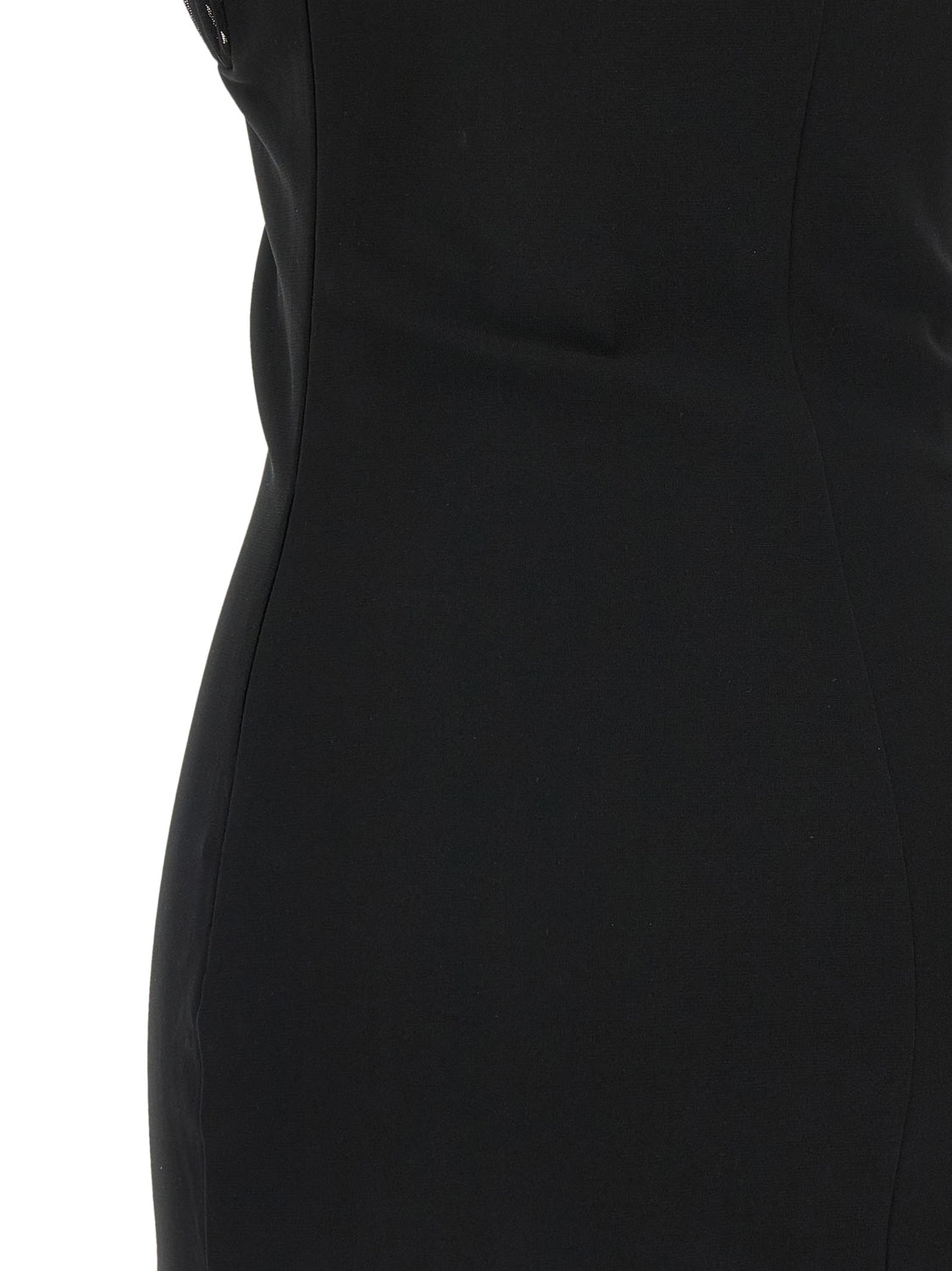 Black Viscose Short Dress
