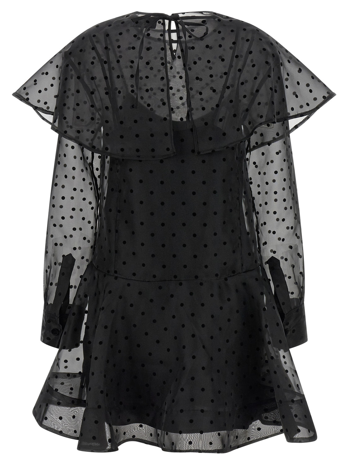 Black Recycled Polyester Short Dress