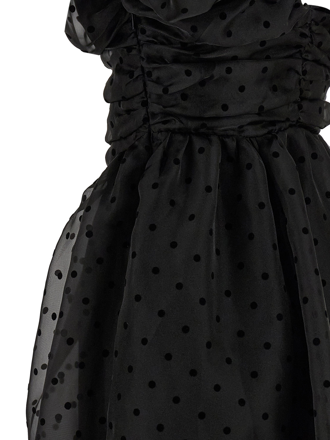 Black Recycled Polyester Midi Dress