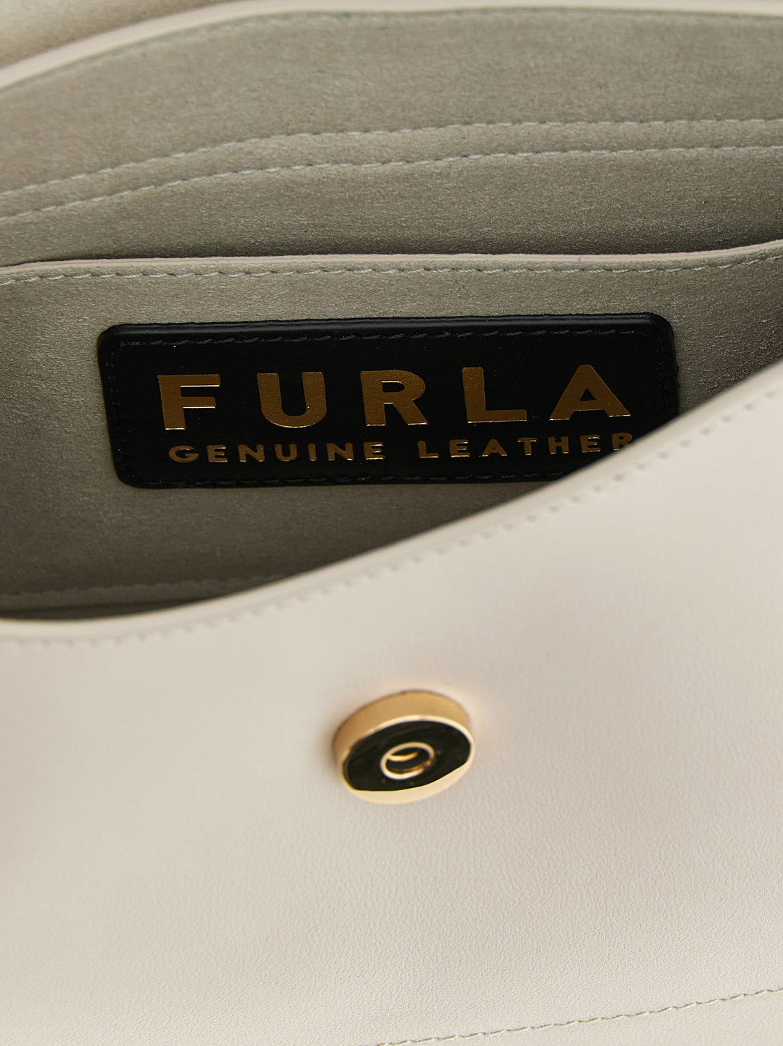 Beige Calfskin Shoulder Bag