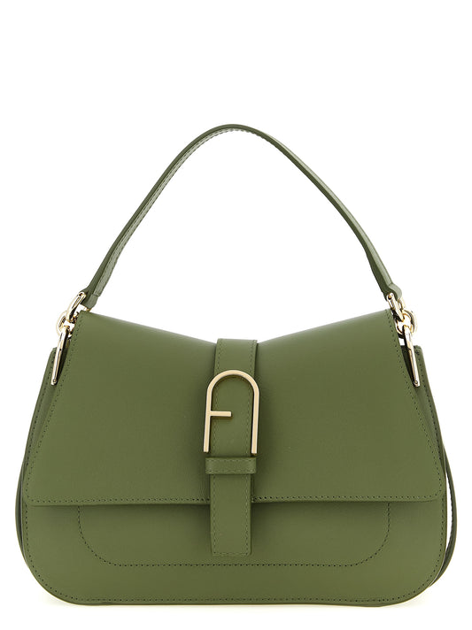 Bicolor Calfskin Shoulder Bag