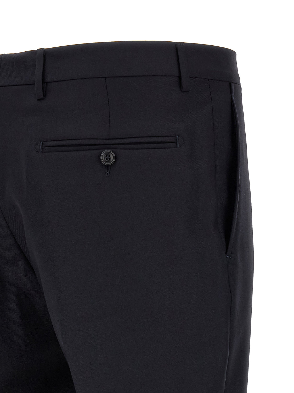 Blue Virgin Wool Two-Piece Suit