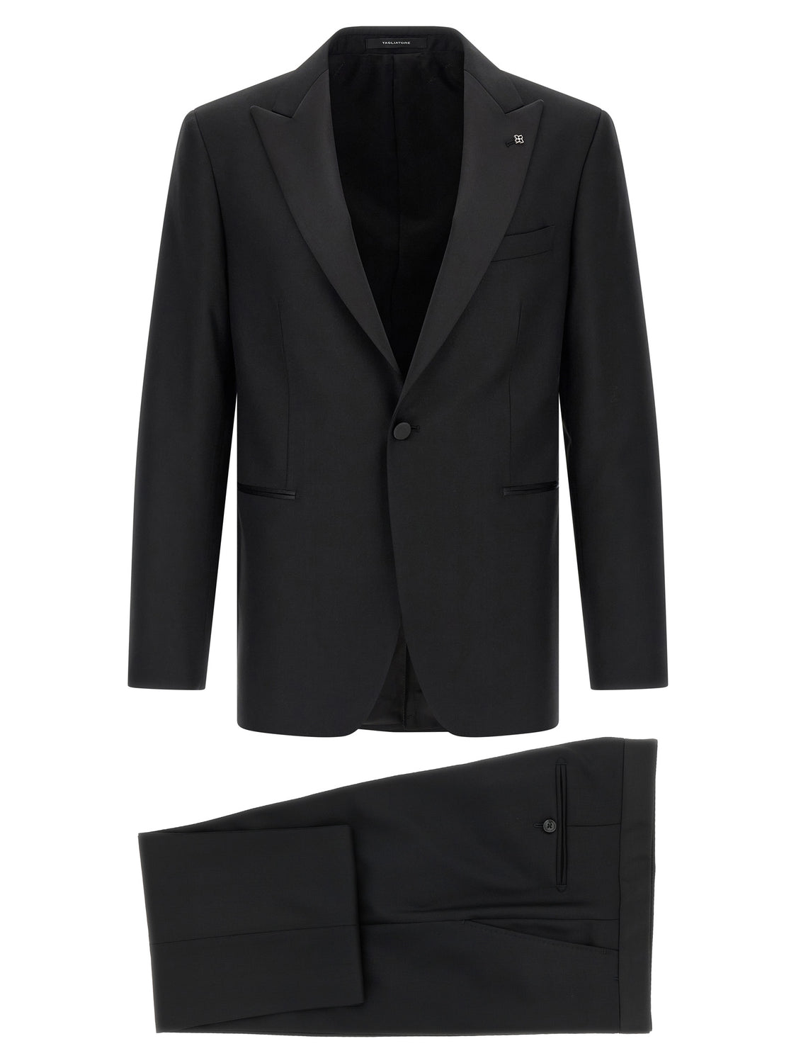 Black Virgin Wool Two-Piece Suit