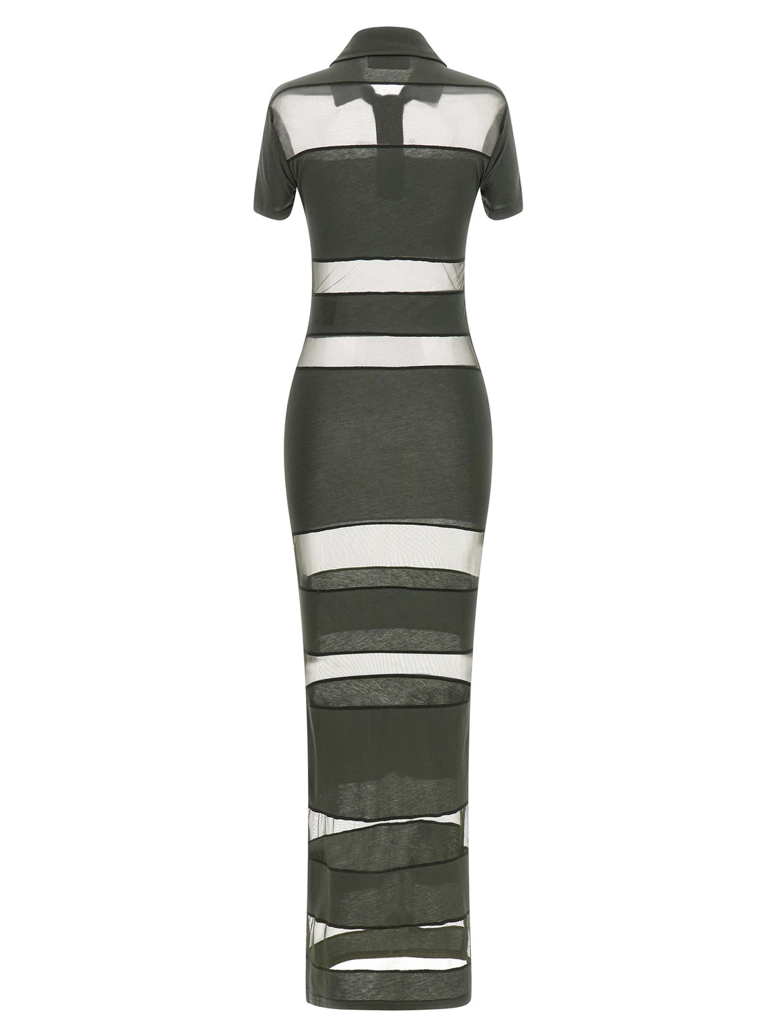 Bicolor Cotton Long Dress