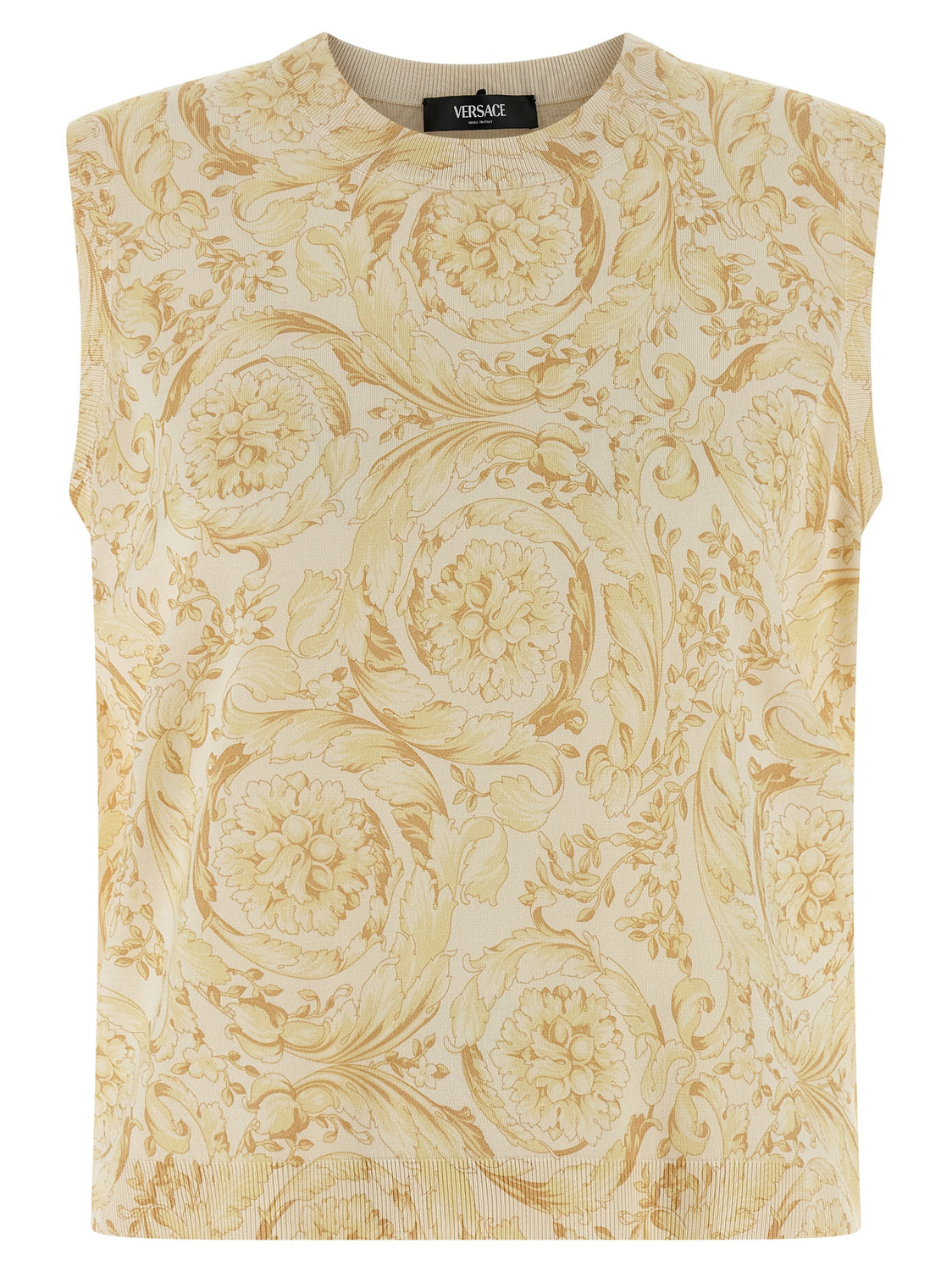 Bicolor Silk Sleeveless Jacket