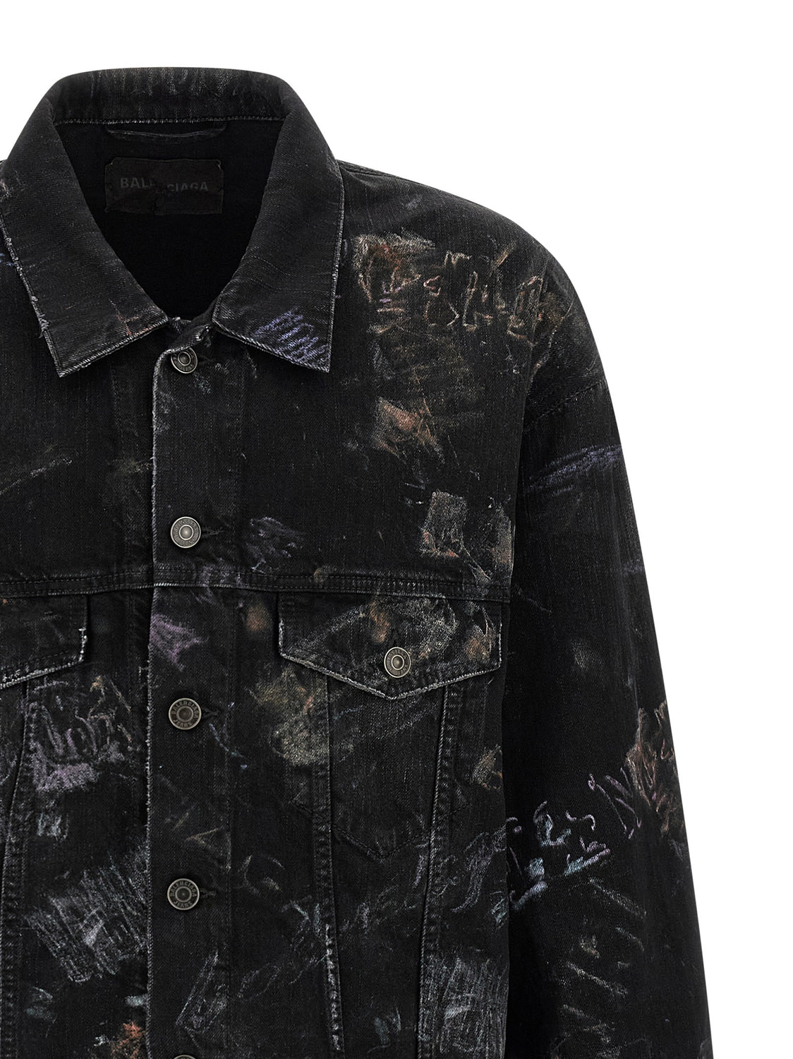 Black Cotton Denim Jacket