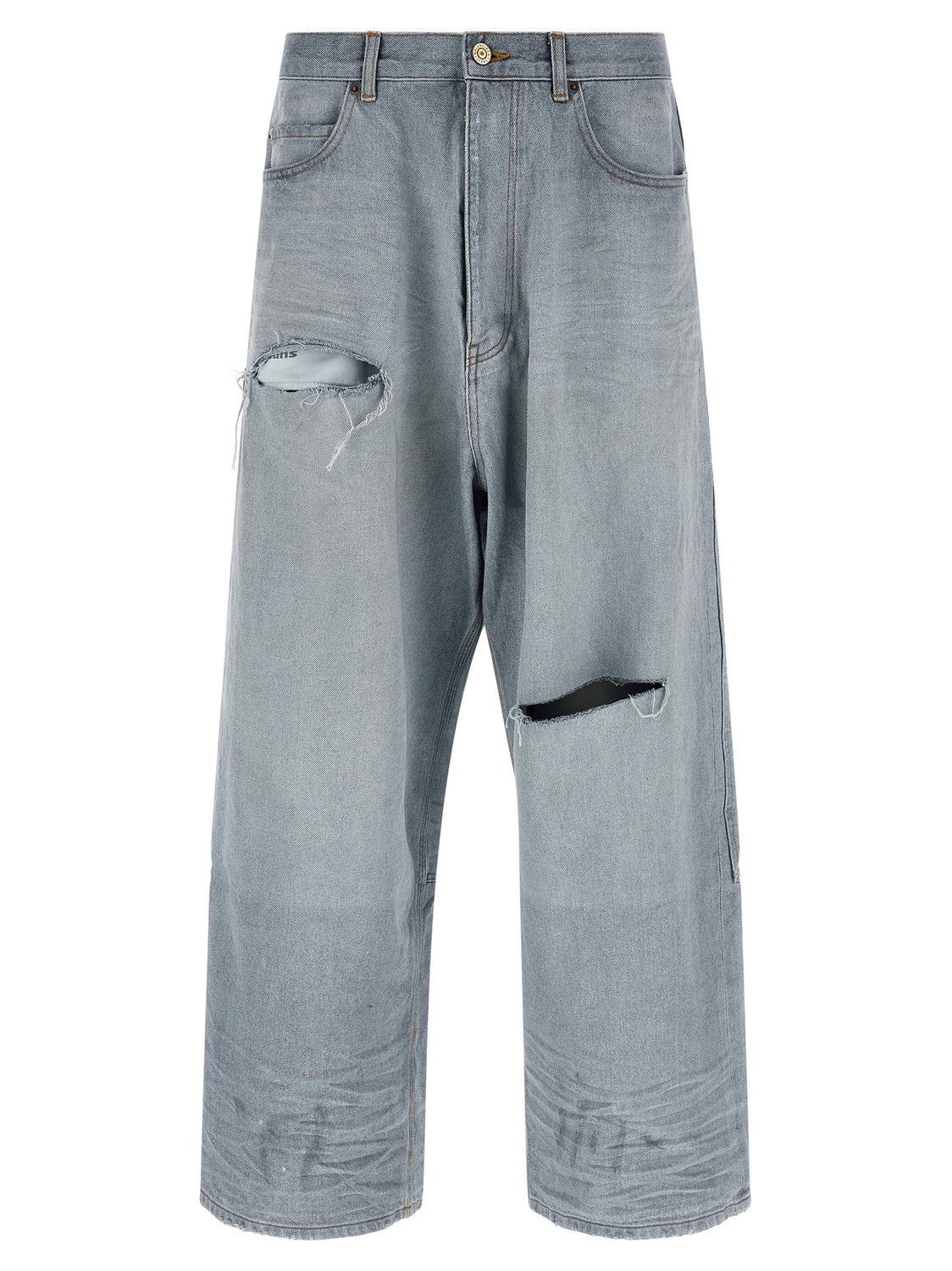 Blue Cotton Relaxed Fit Jeans