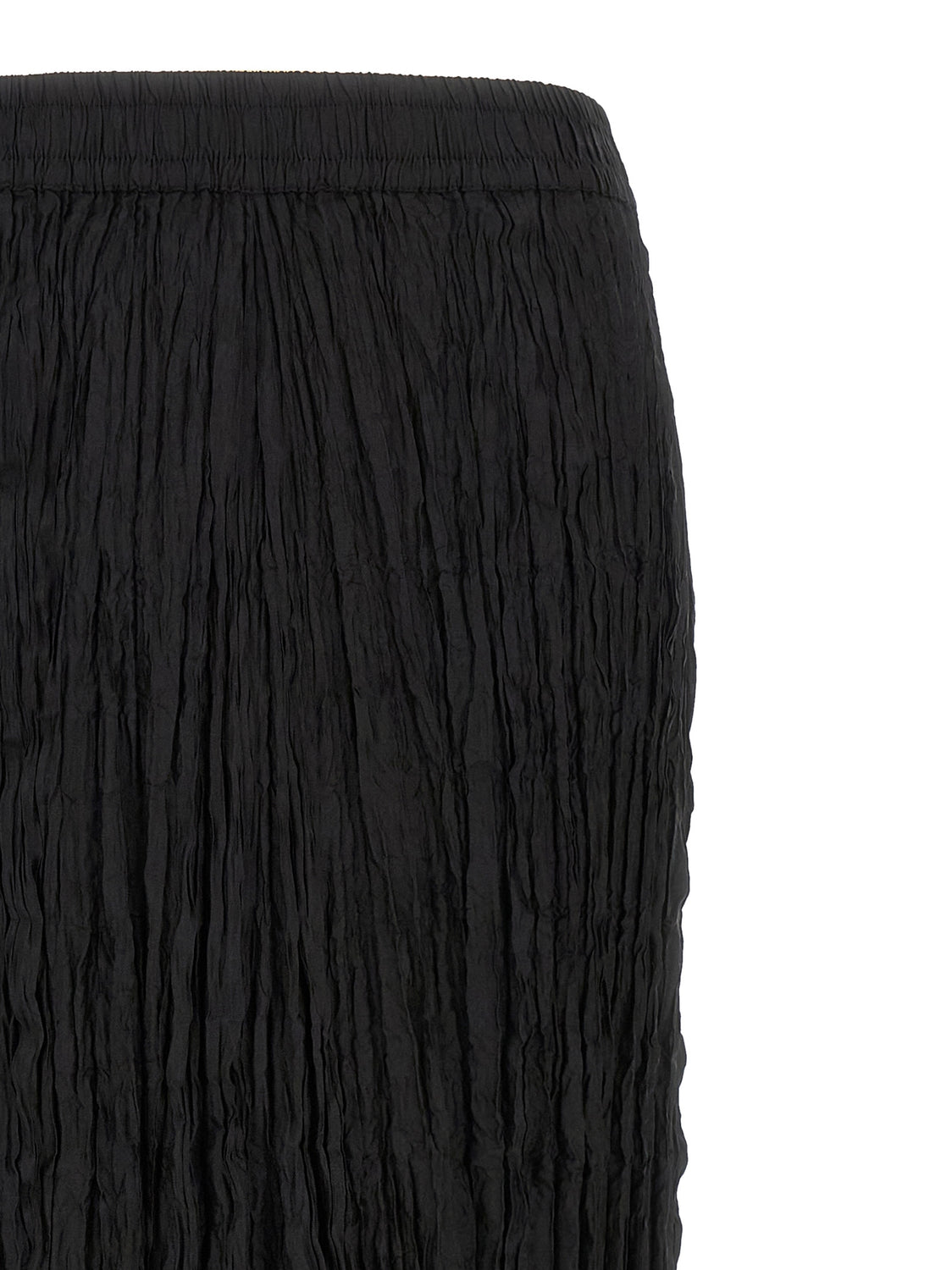Black Silk Mini Skirt