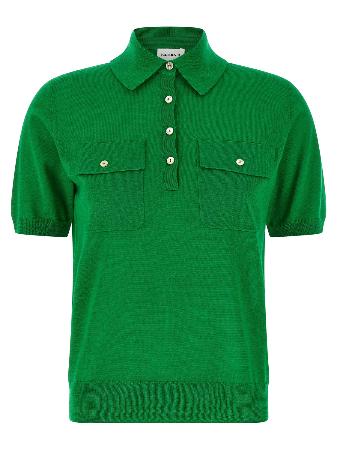 Bicolor Wool Polo Shirt
