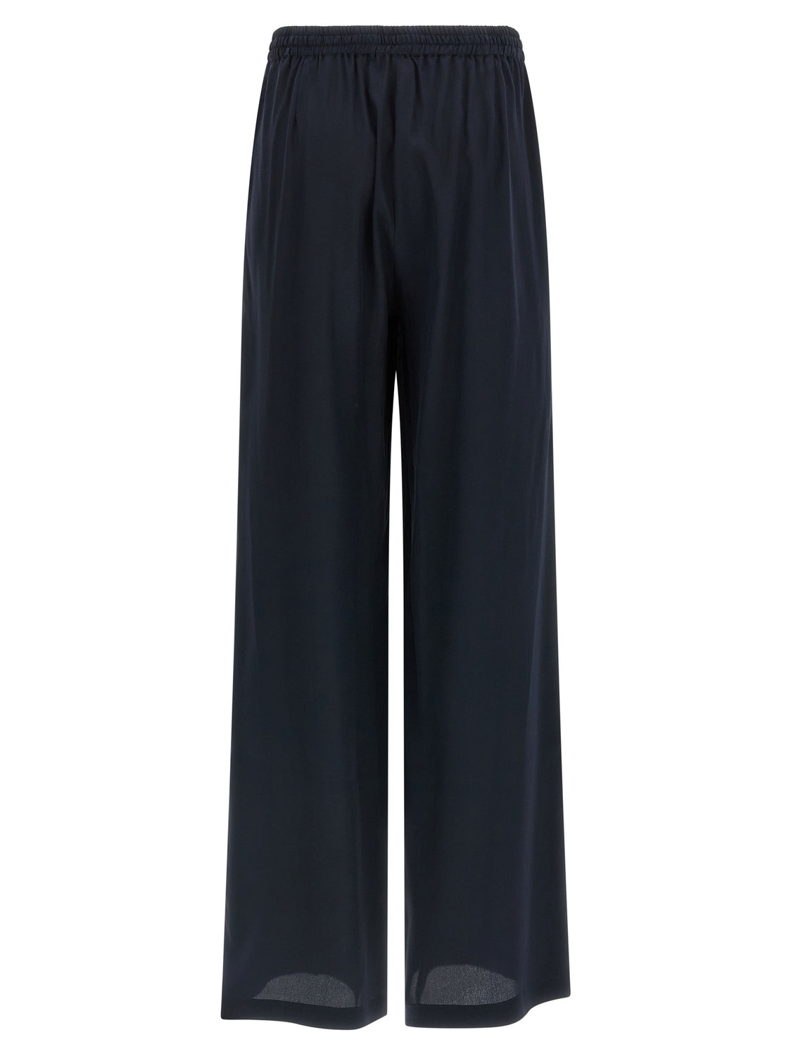 Blue Silk Casual Pants