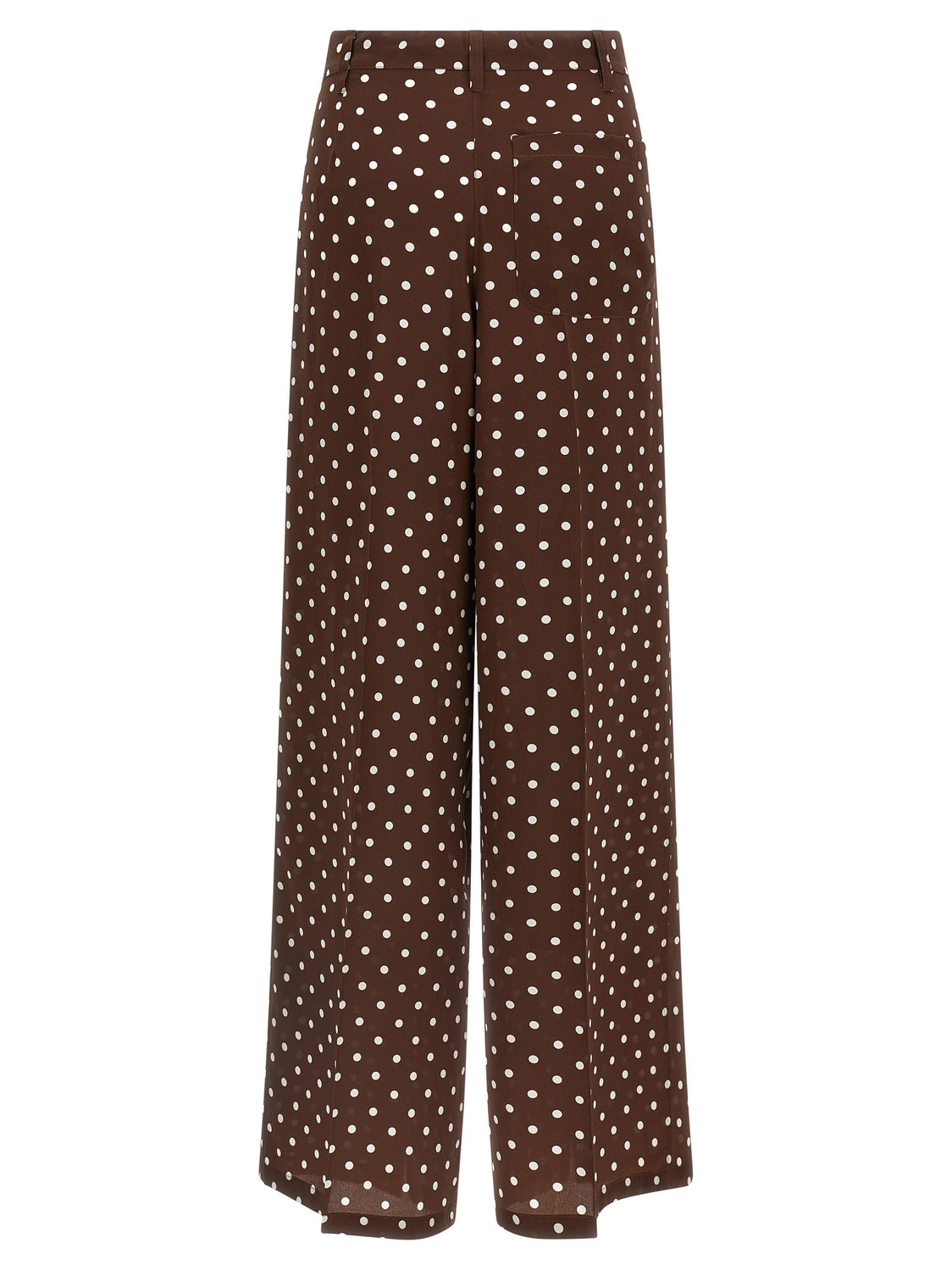 Brown Silk Casual Pants
