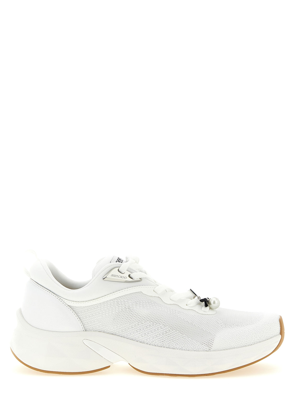 White Tencel Athletic Sneakers