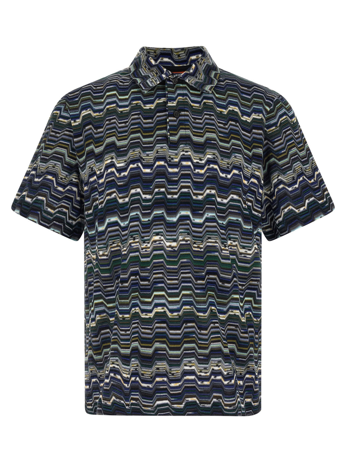 Blue Cotton Polo Shirt