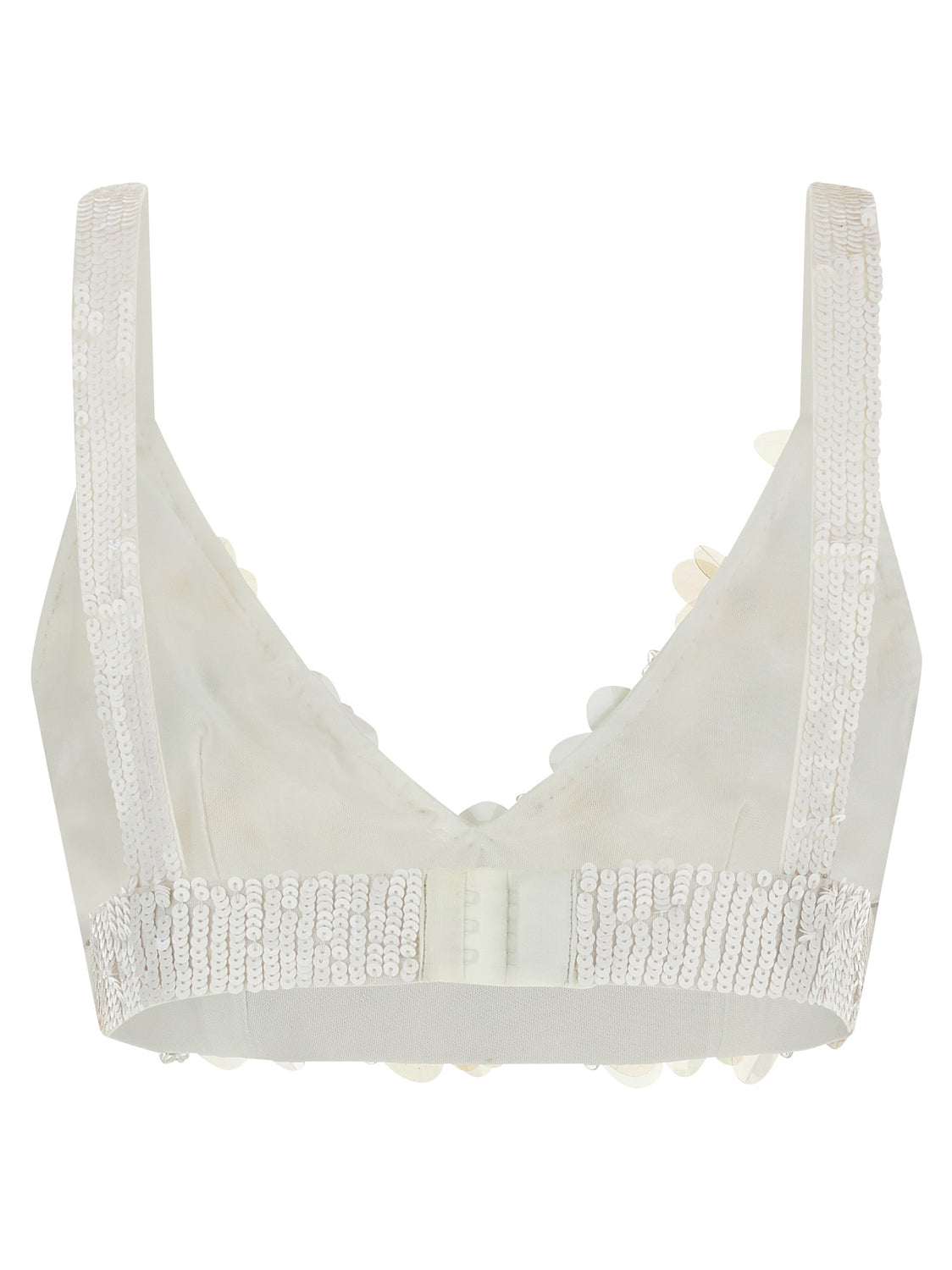 White Polyamide Tank Tops