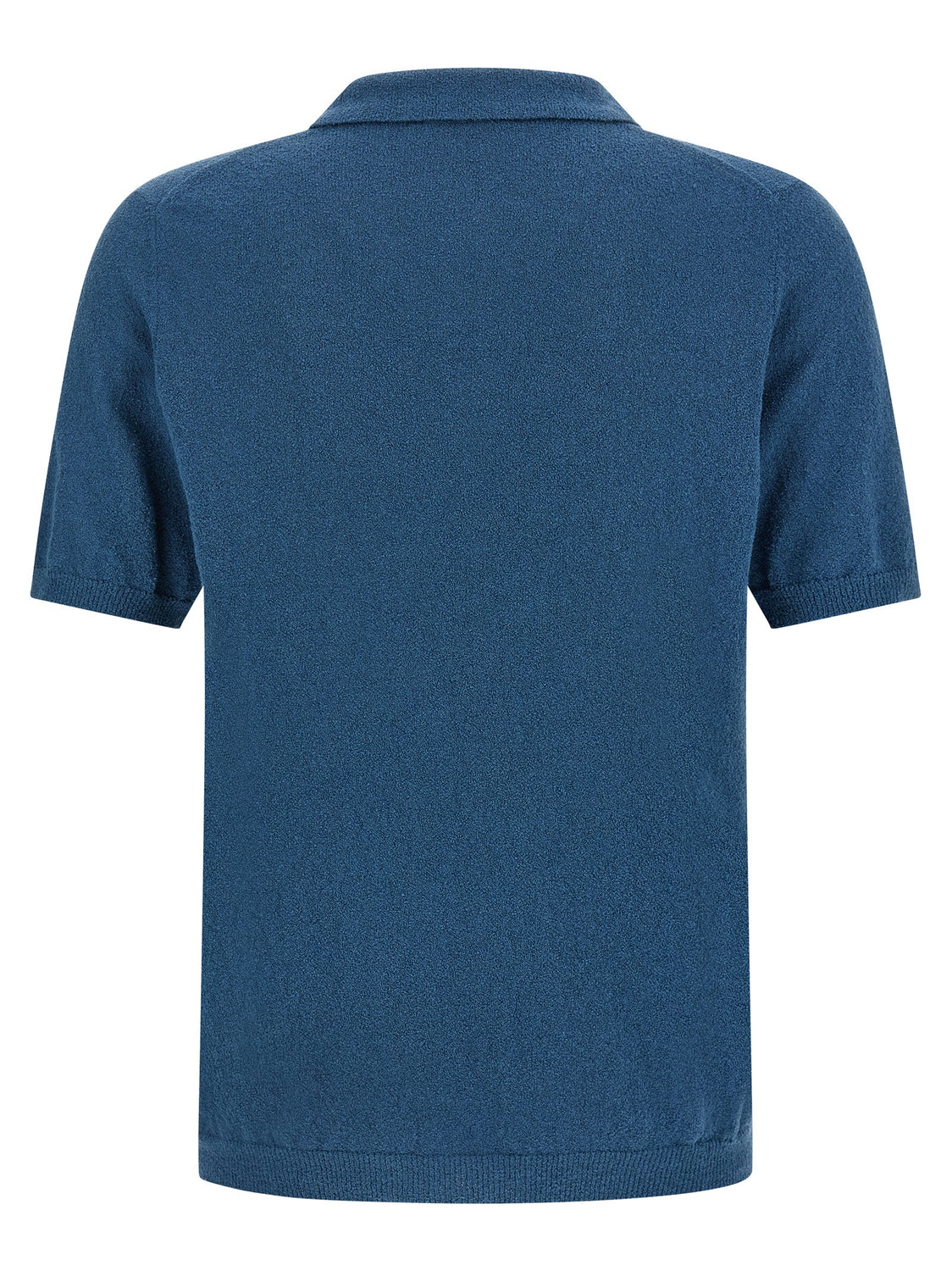 Blue Cotton Polo Shirt
