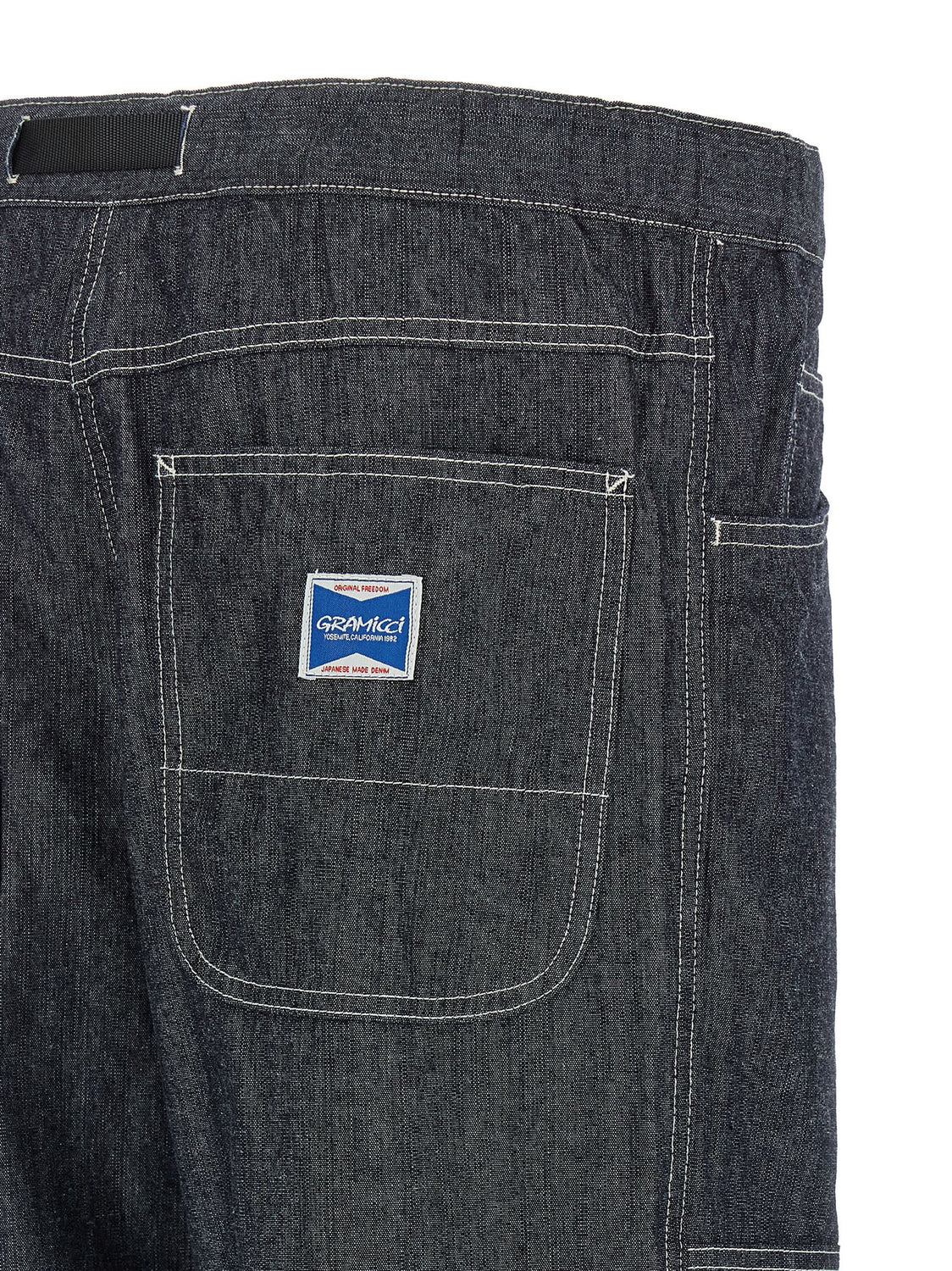 Blue Cotton Straight-Leg Jeans