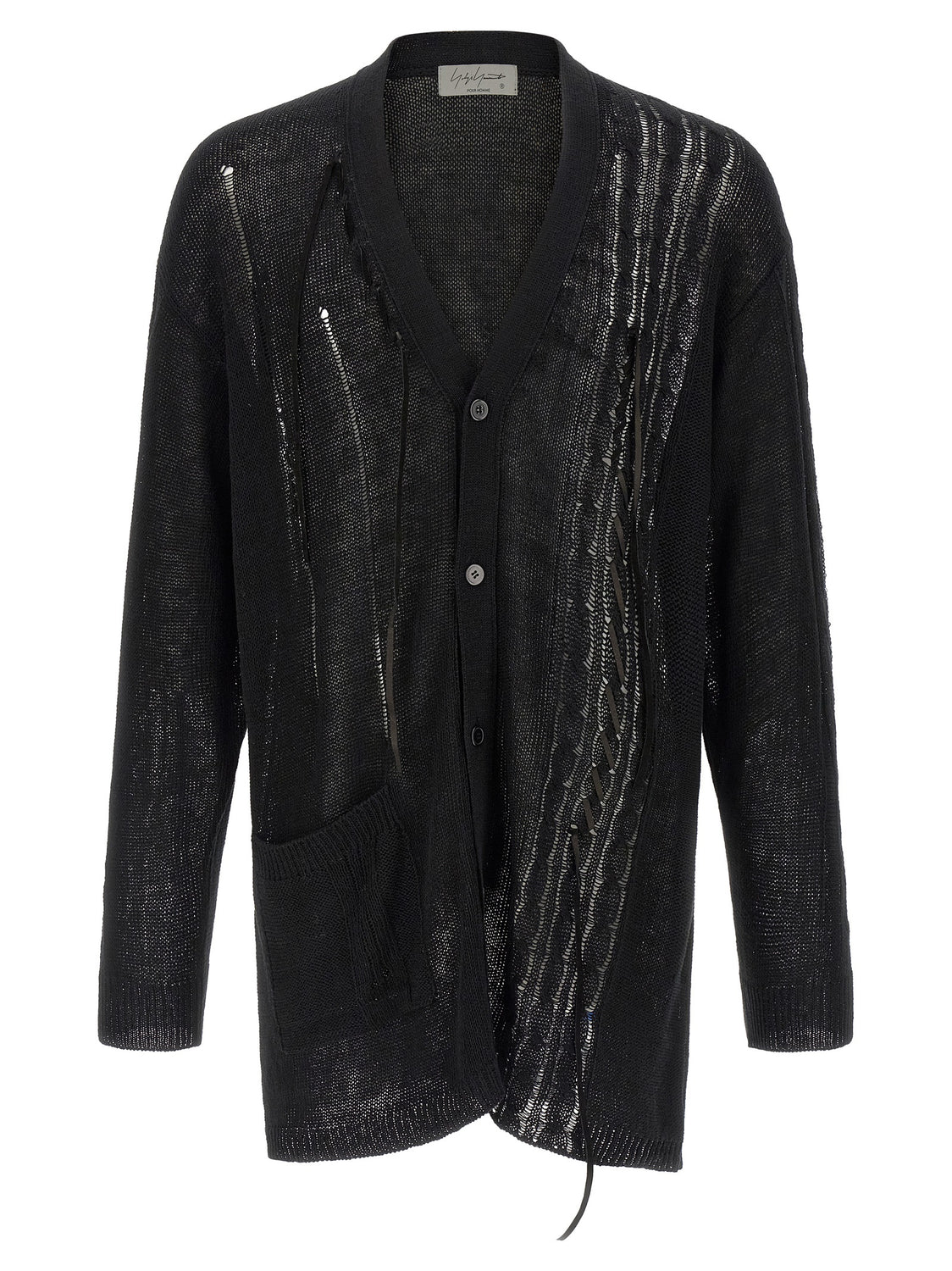 Black Linen Cardigan