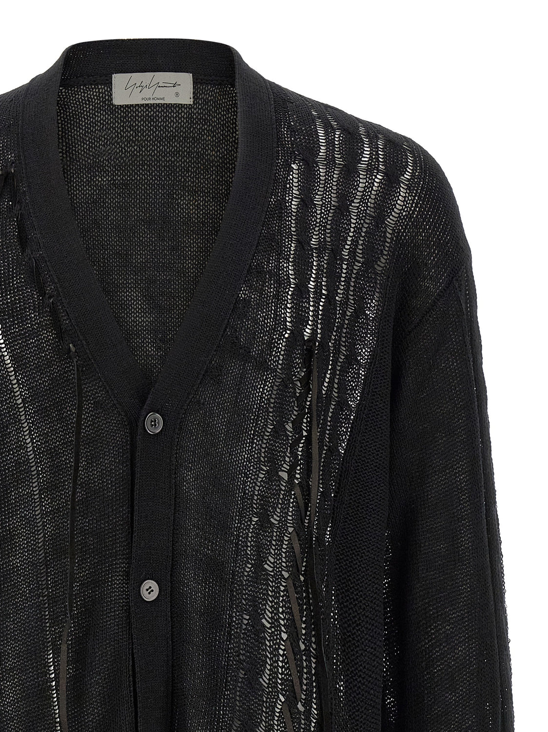Black Linen Cardigan