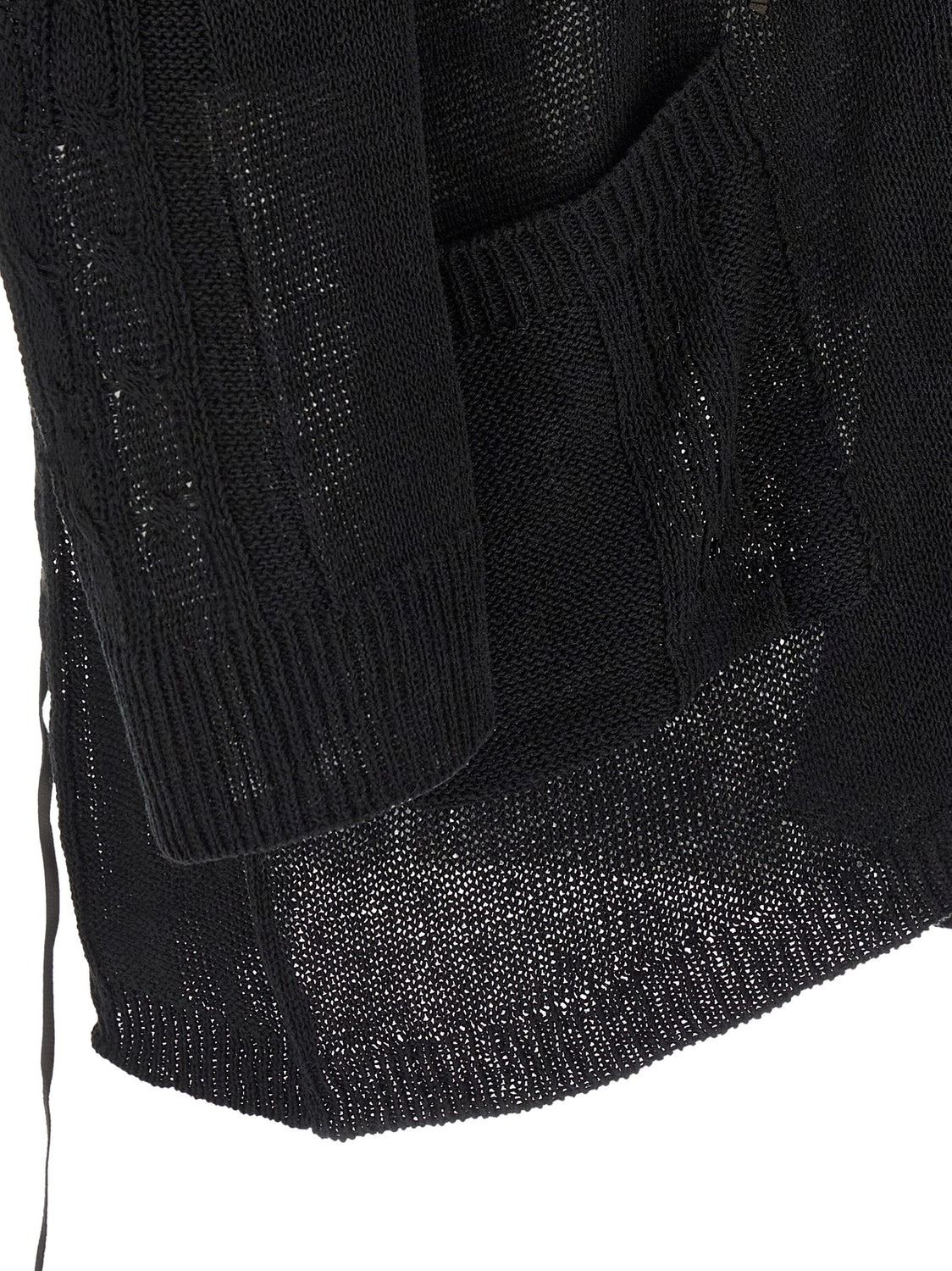 Black Linen Cardigan